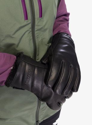 Dámske rukavice Salomon Native Gore-Tex - deep black