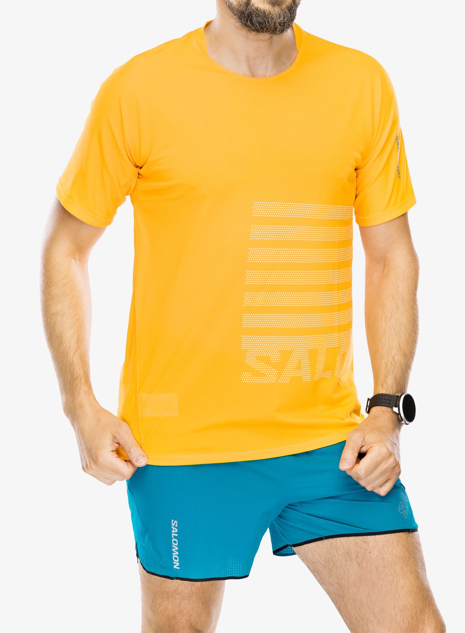 Tričko Salomon Sense Aero S/S GFX - zinna