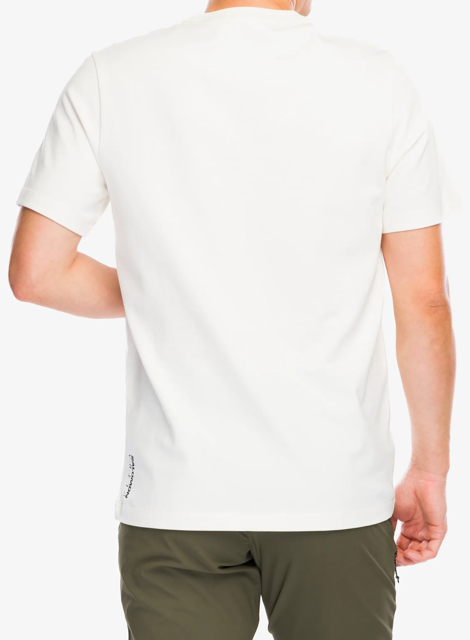 Bavlnené tričko Salomon Ultra Flag Logo S/S Tee - vanilla