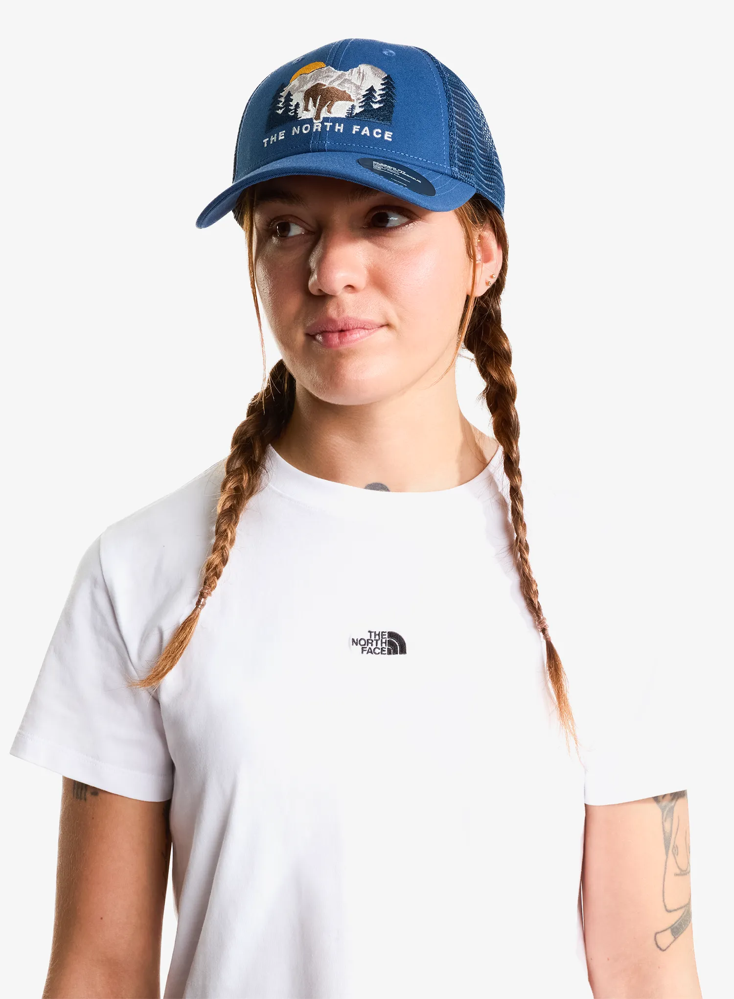 Šiltovka The North Face Embroidered Mudder Trucker - blue/bear graphic