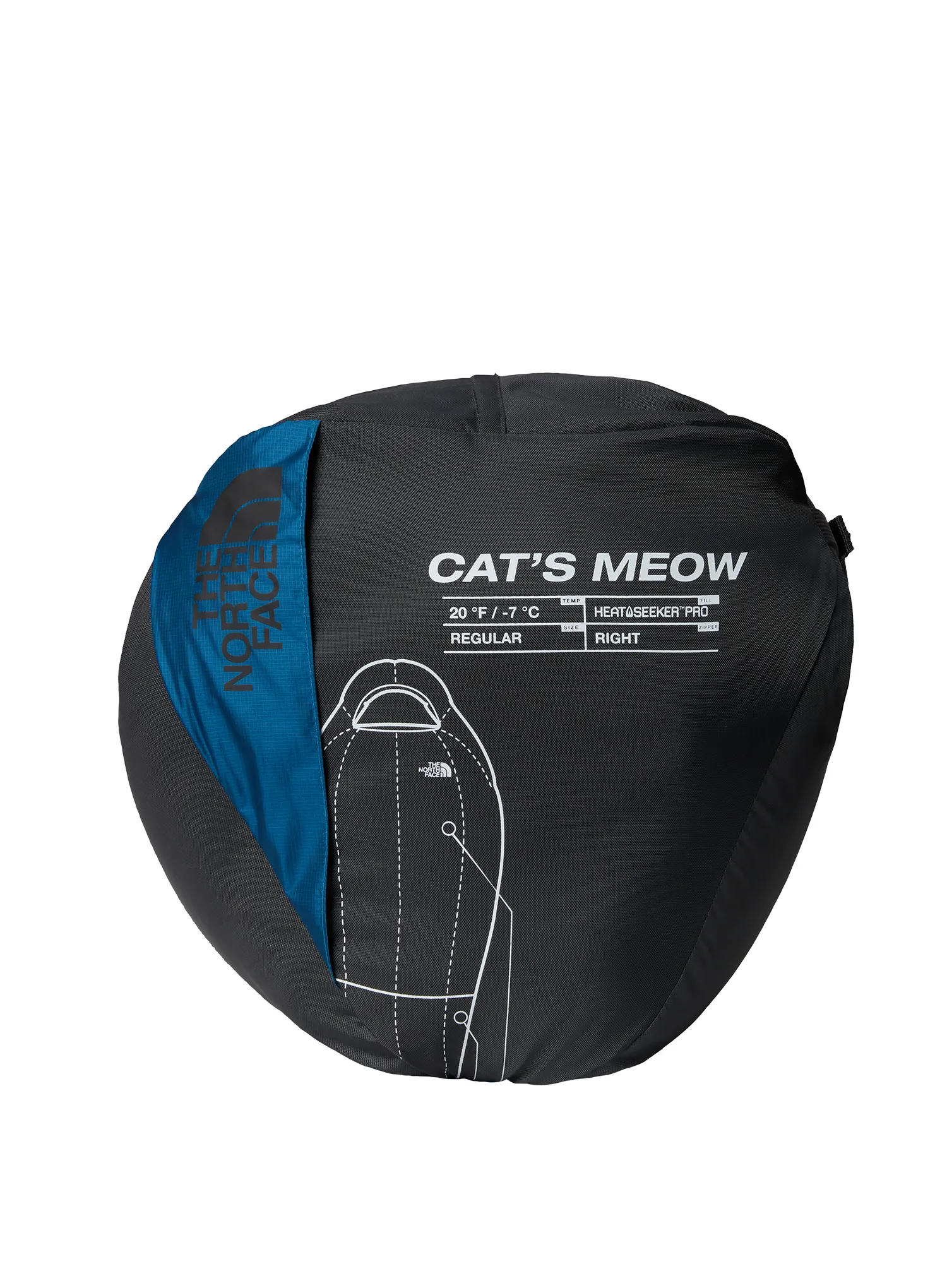 Spacák The North Face Cat's Meow Eco (198 cm) - banff blue/banff blue