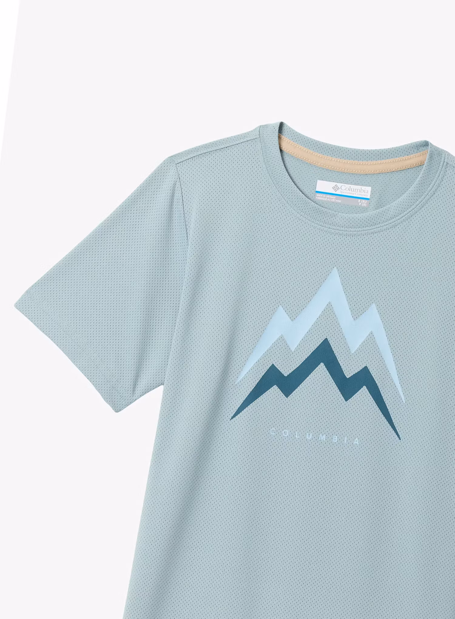 Chlapčenské tričko Columbia Tech Trail Utility SS Graphic Crew - crushed blue/energetic