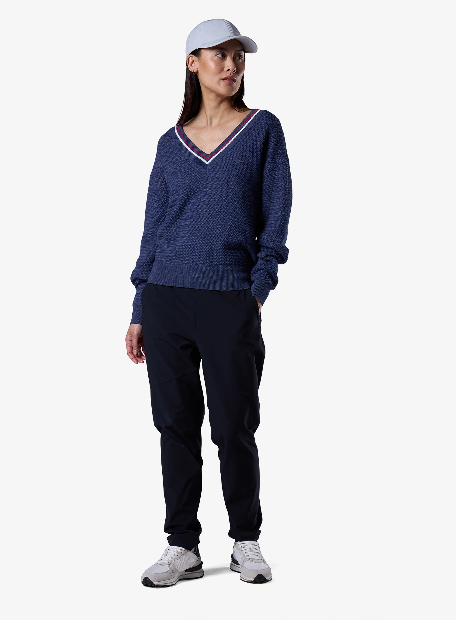 Dámsky sveter Rossignol Knitted V Neck - dark navy