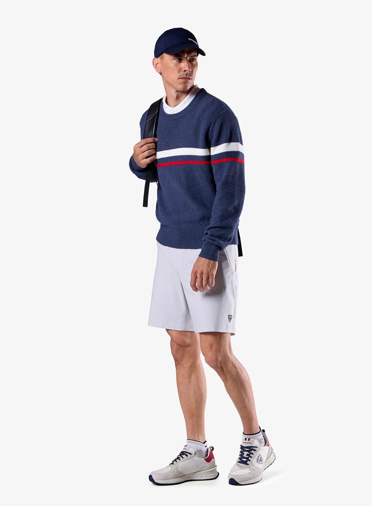 Pánsky sveter Rossignol Knitted Crewneck Sweater - dark navy