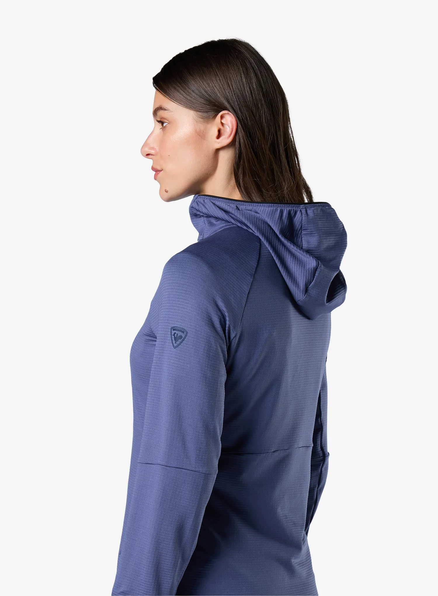 Mikina dámska Rossignol Textured Hoodie Mid Layer - true blue night