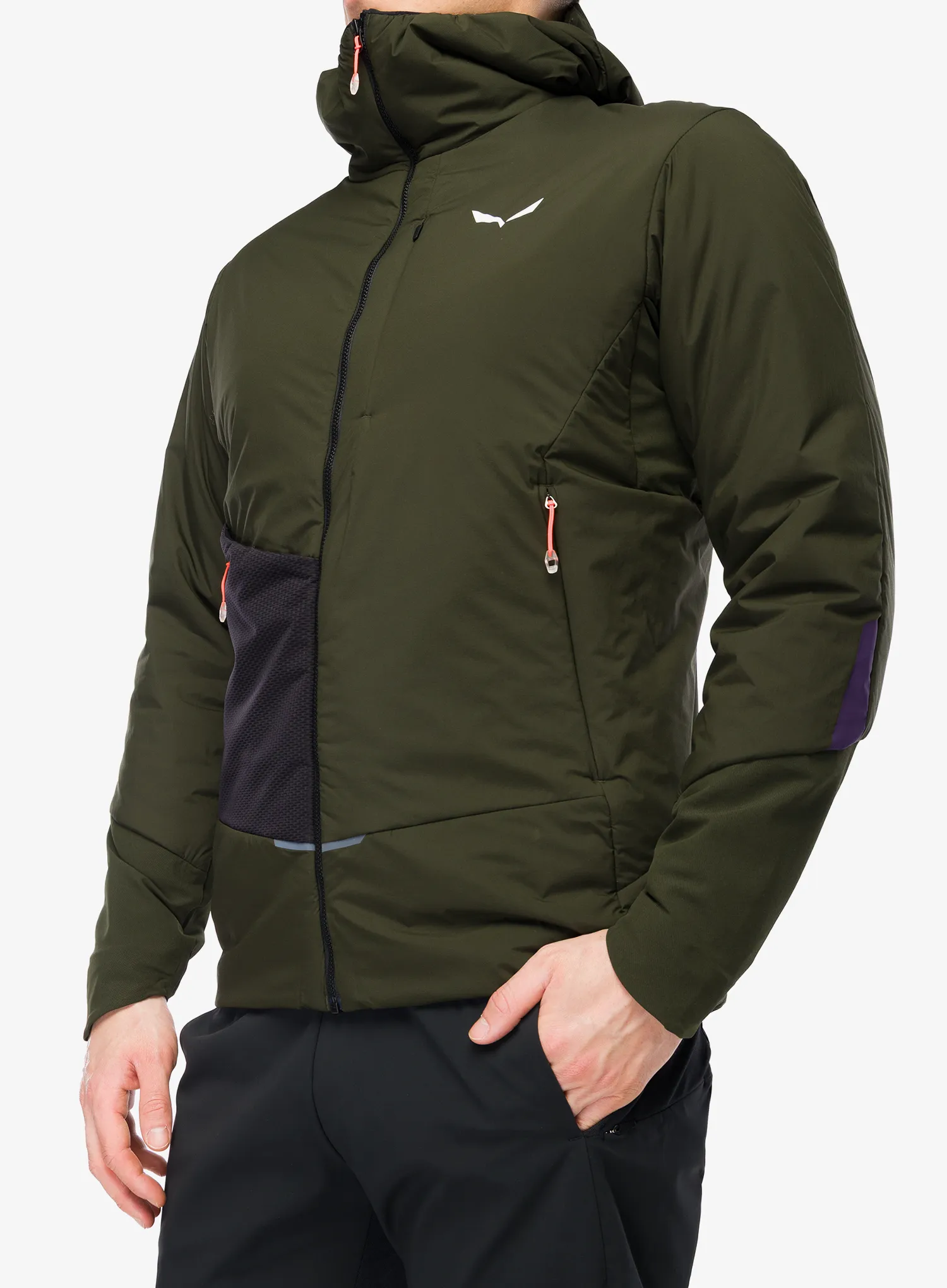 Hybridná bunda Salewa Pedroc Tw Air Hyb Jacket - dark olive