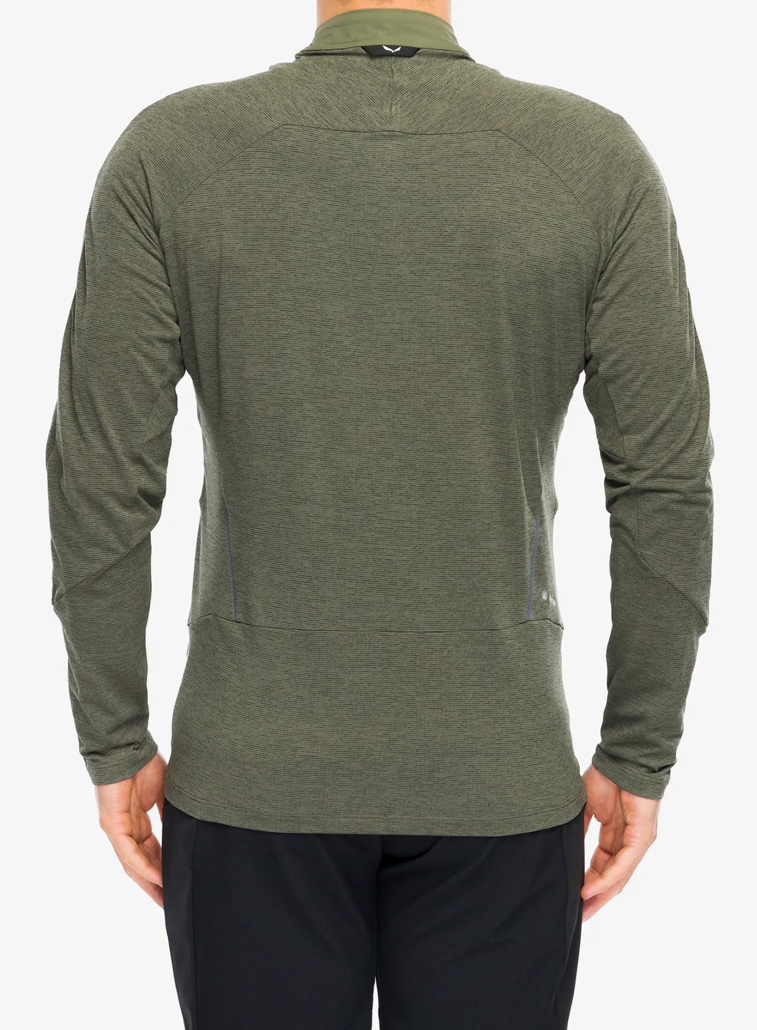 Mikina na zips Salewa Pedroc Dry Wind Hz Tee - faded green
