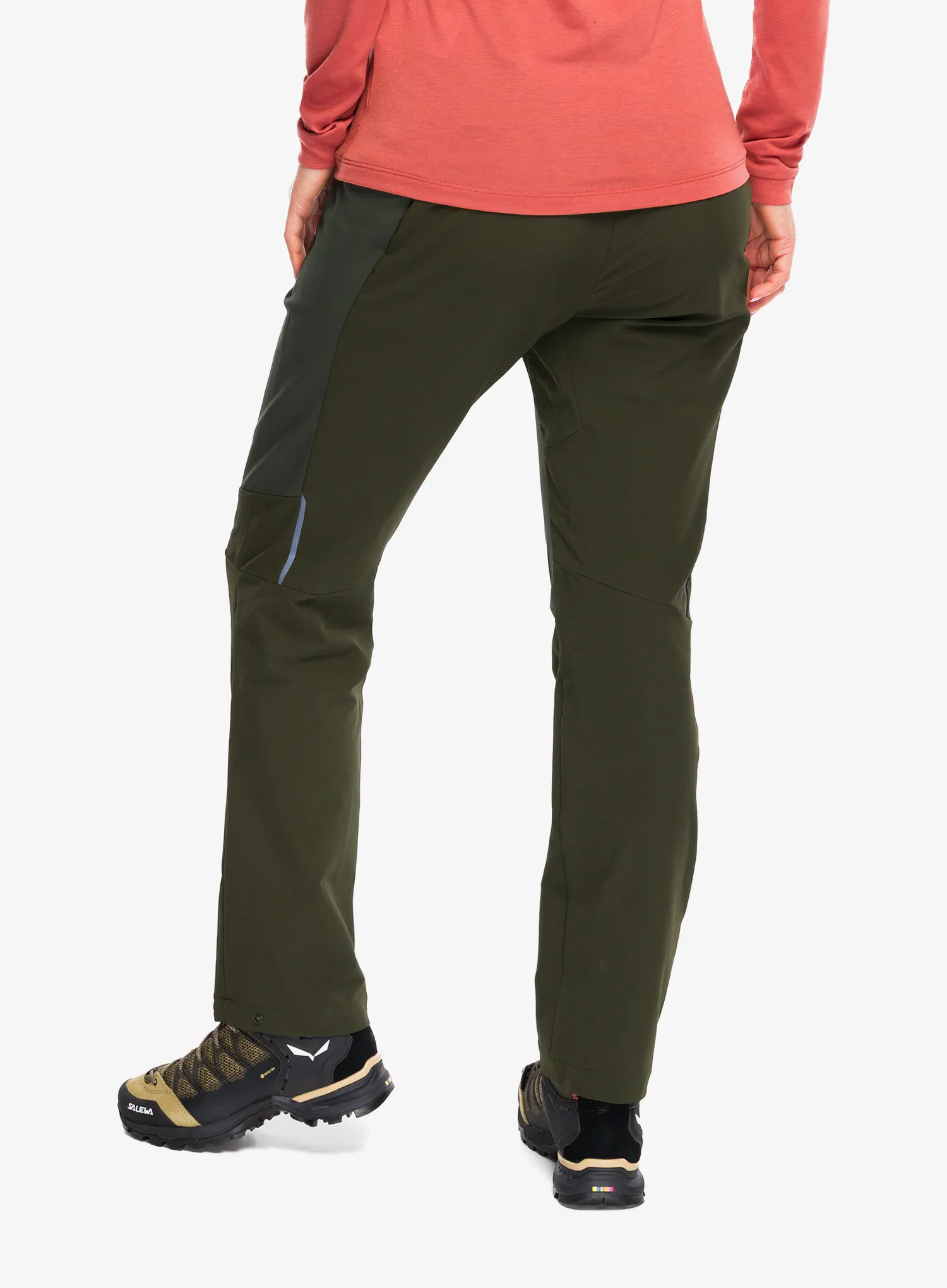 Turistické nohavice dámske Salewa Pedroc Sw Dst Wind Pant - dark olive