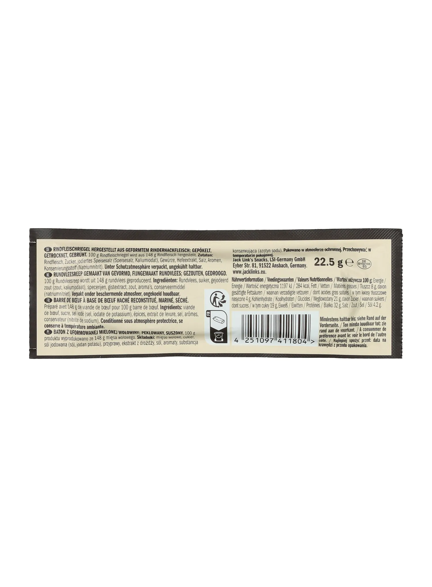 Sušené hovädzie mäso Jack Link's Beef Protein Bar Original 22,5 g