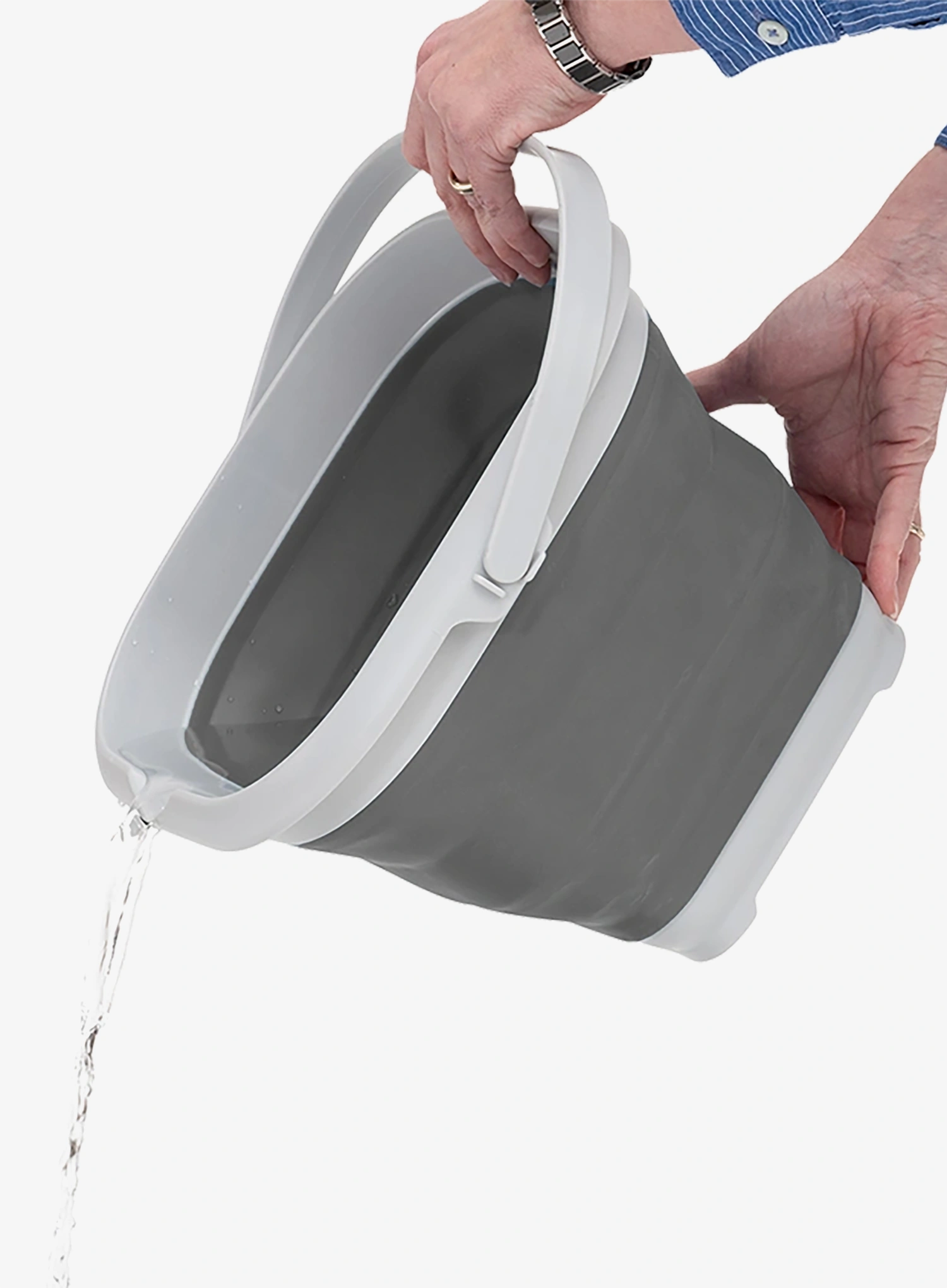 Vedierko Outwell Collaps Bucket Square w/lid - grey mist