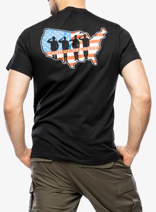 Bavlnené tričko 5.11 Land Of The Free S/S Tee - black