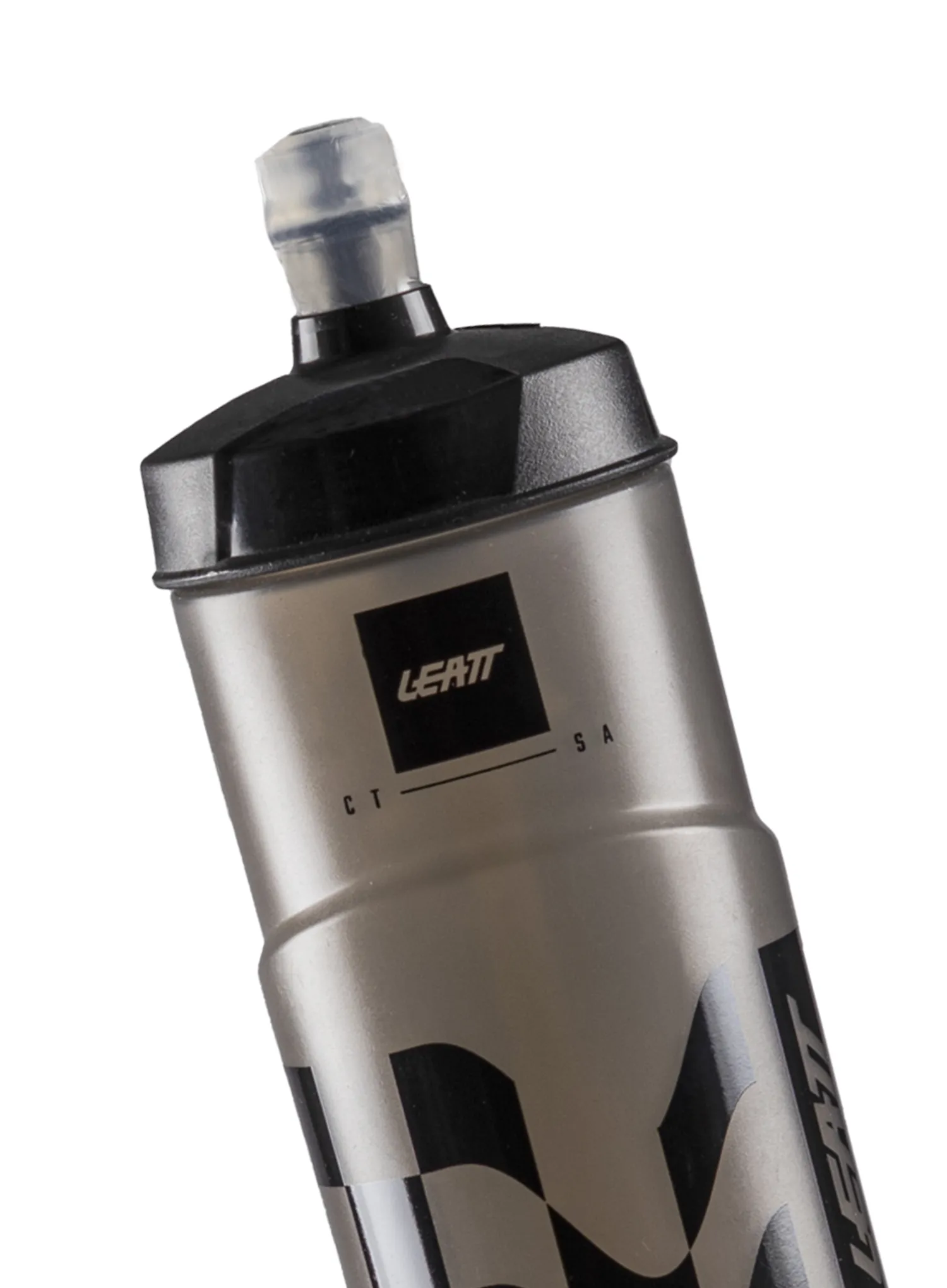 Fľaša na bicykel Leatt SteadySip Convertible 600 ml Fidlock with Bike Base - smoke