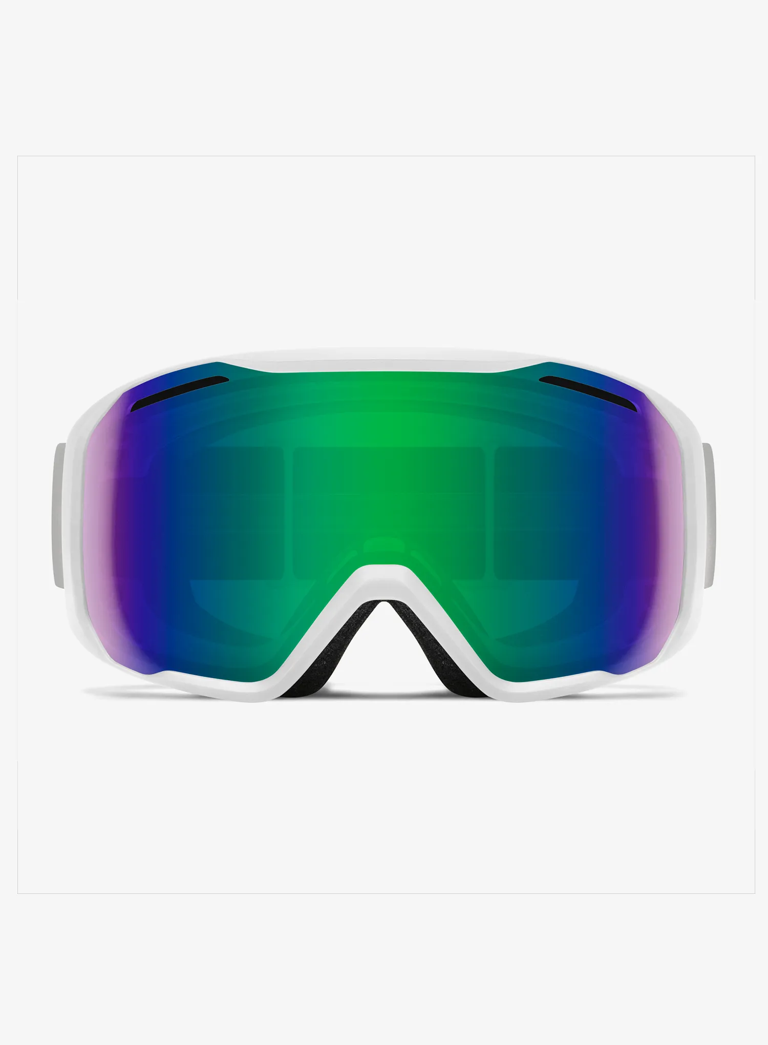 Lyžiarske okuliare Smith Blazer - white/green sol mirror antifog