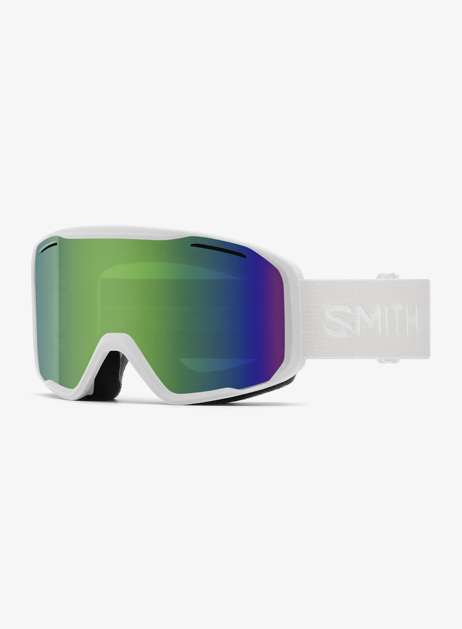 Lyžiarske okuliare Smith Blazer - white/green sol mirror antifog