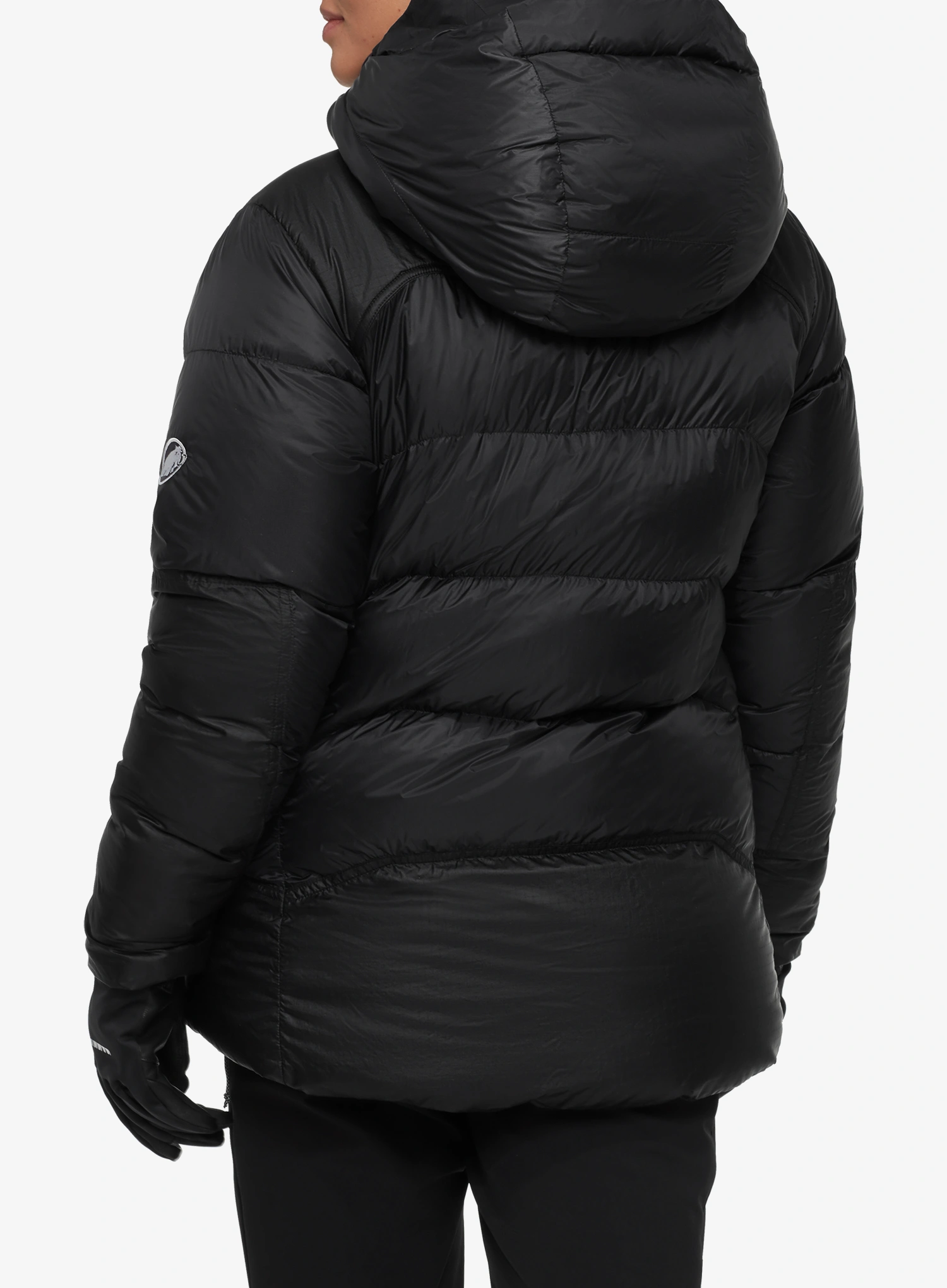 Bunda páperová dámska Mammut Taiss Pro Belay IN Hooded Jacket - black/black