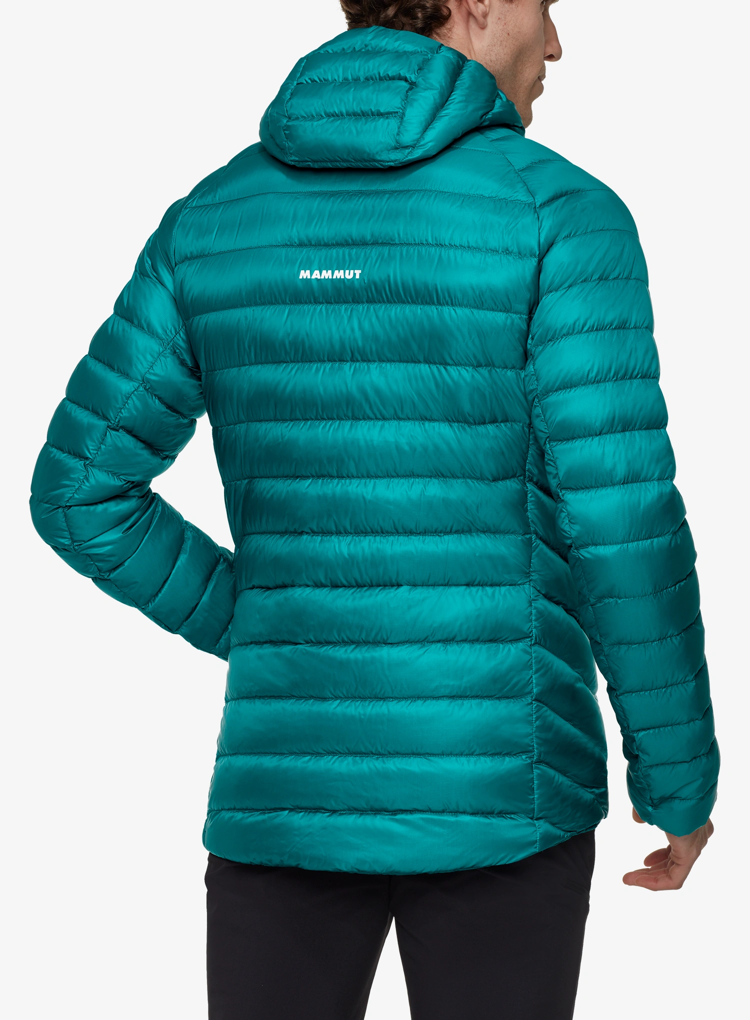 Páperová bunda Mammut Broad Peak IN Hooded Jacket - deep teal/black