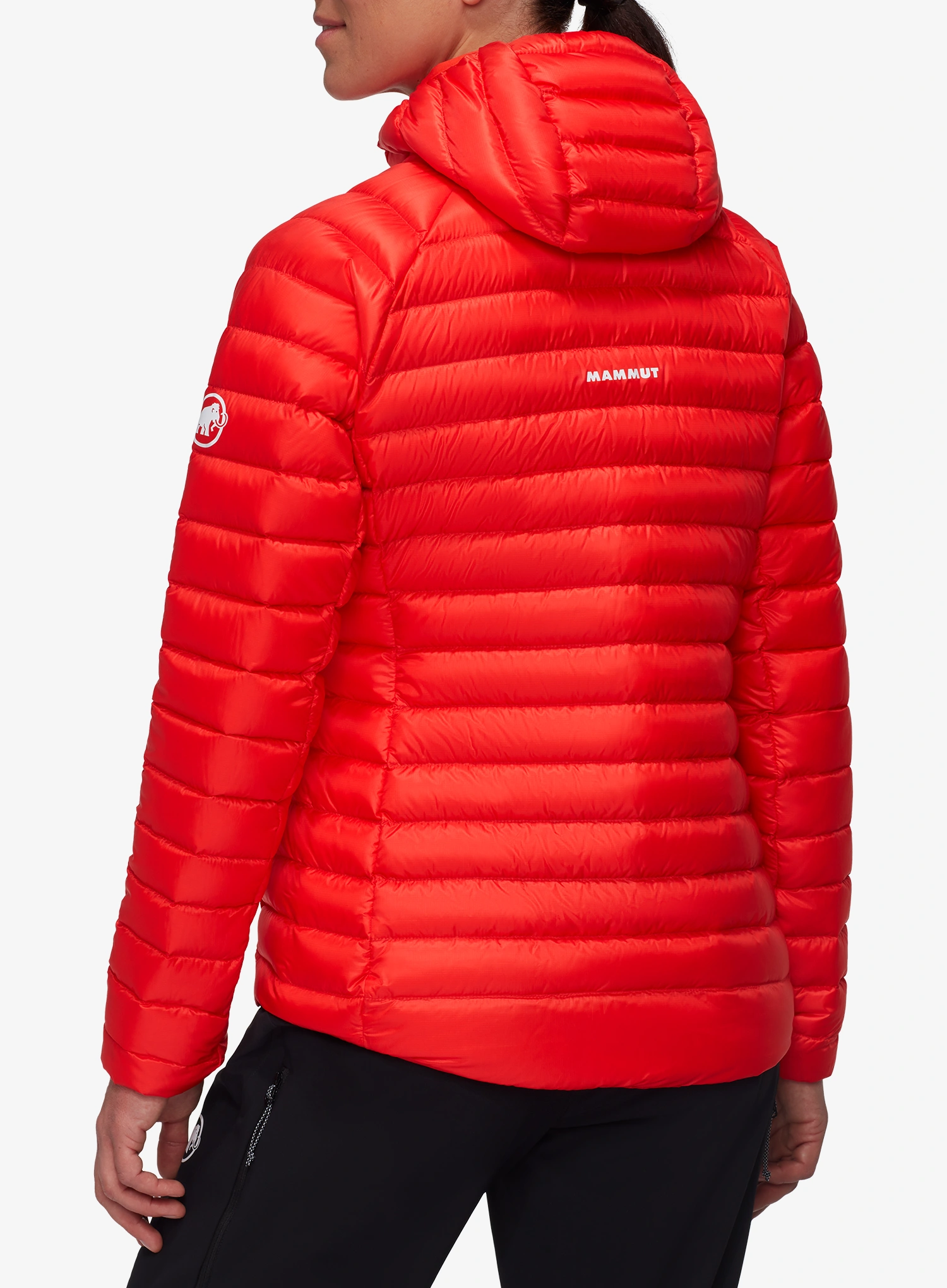 Bunda páperová dámska Mammut Broad Peak IN Hooded Jacket - mammut red/red