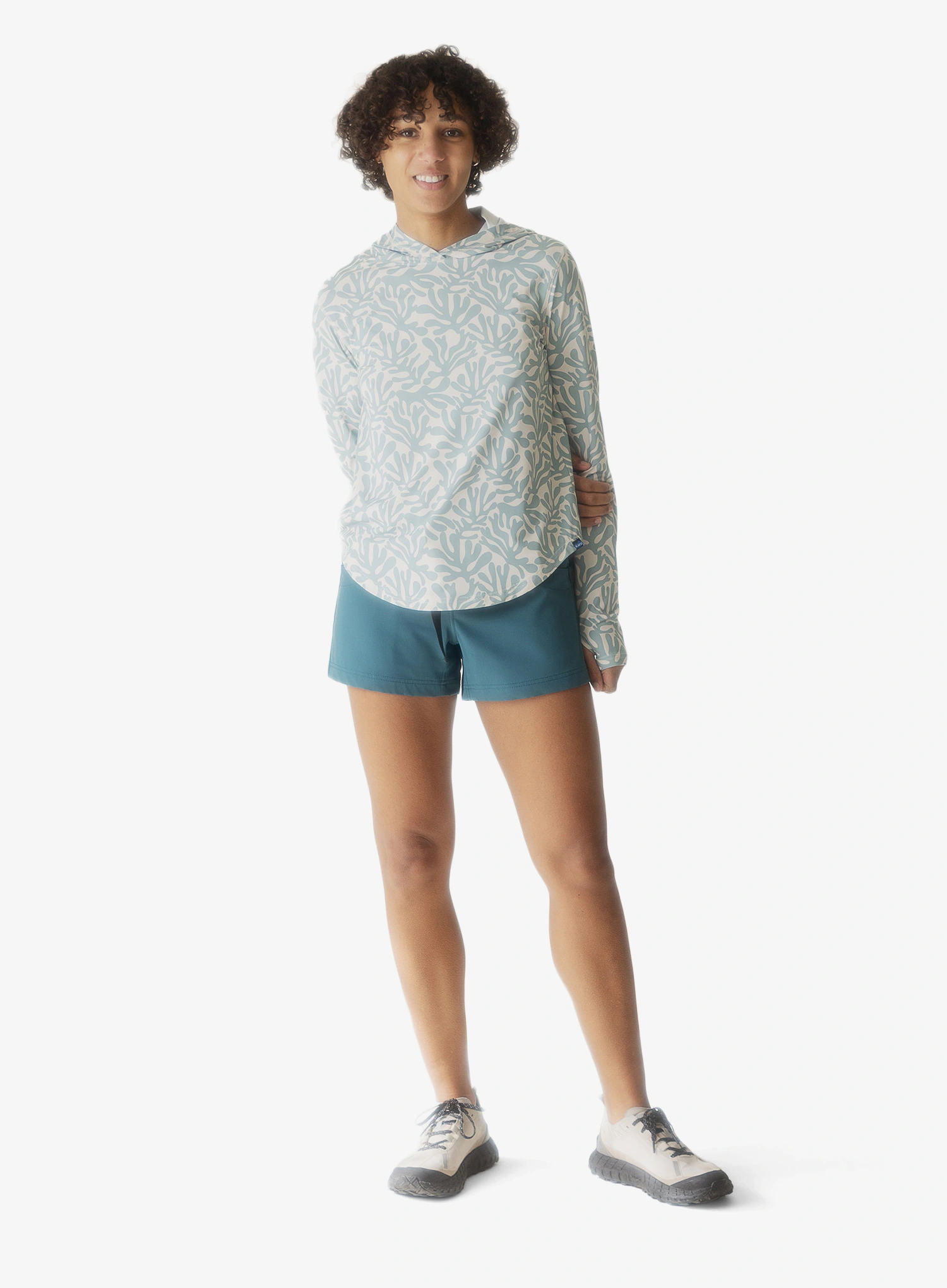 Dámska mikina s kapucňou Kavu Sunlite Hoodie - mystic garden