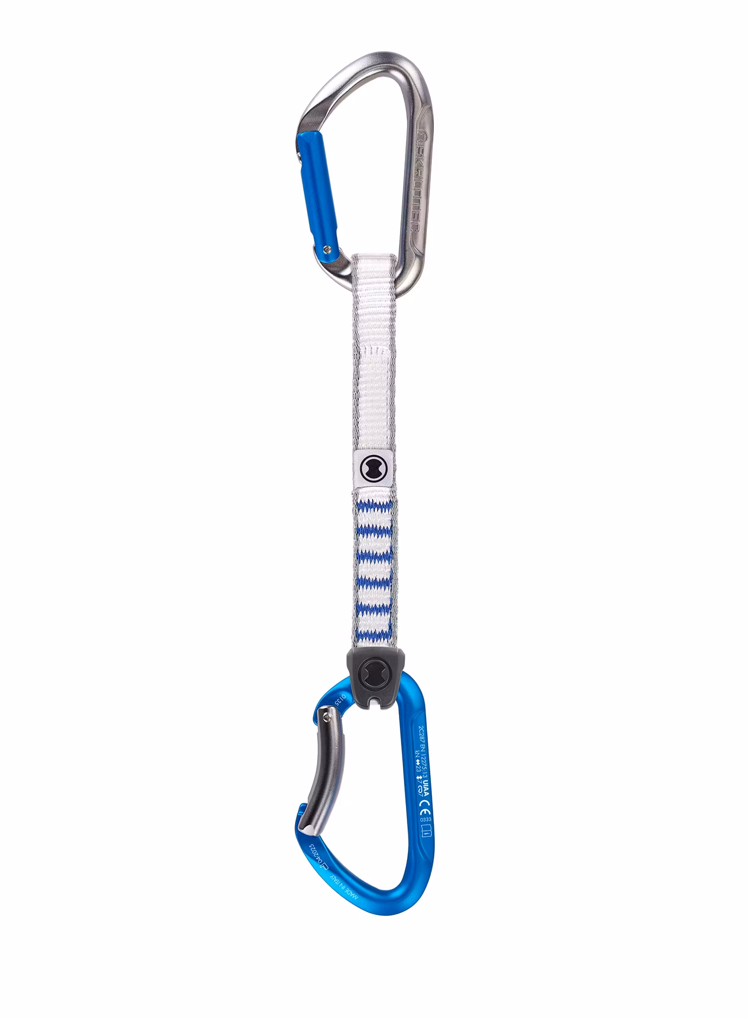 Lezecké expresky SKYLOTEC Salto NY - 6 Pack 17 cm - titanium/electricblue