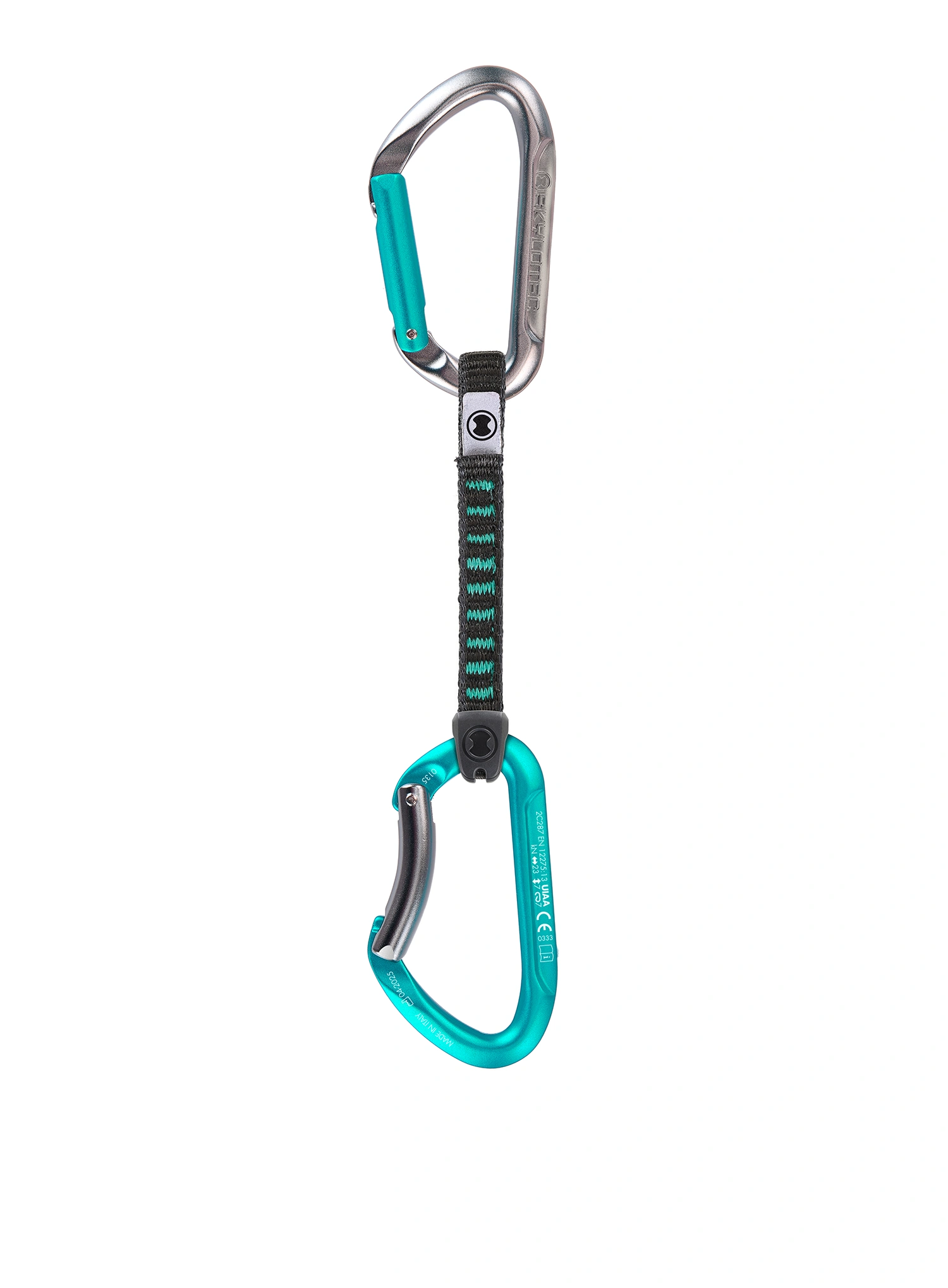 Lezecké expresky SKYLOTEC Salto UL - 6 Pack 12 cm - titanium/aquamarine