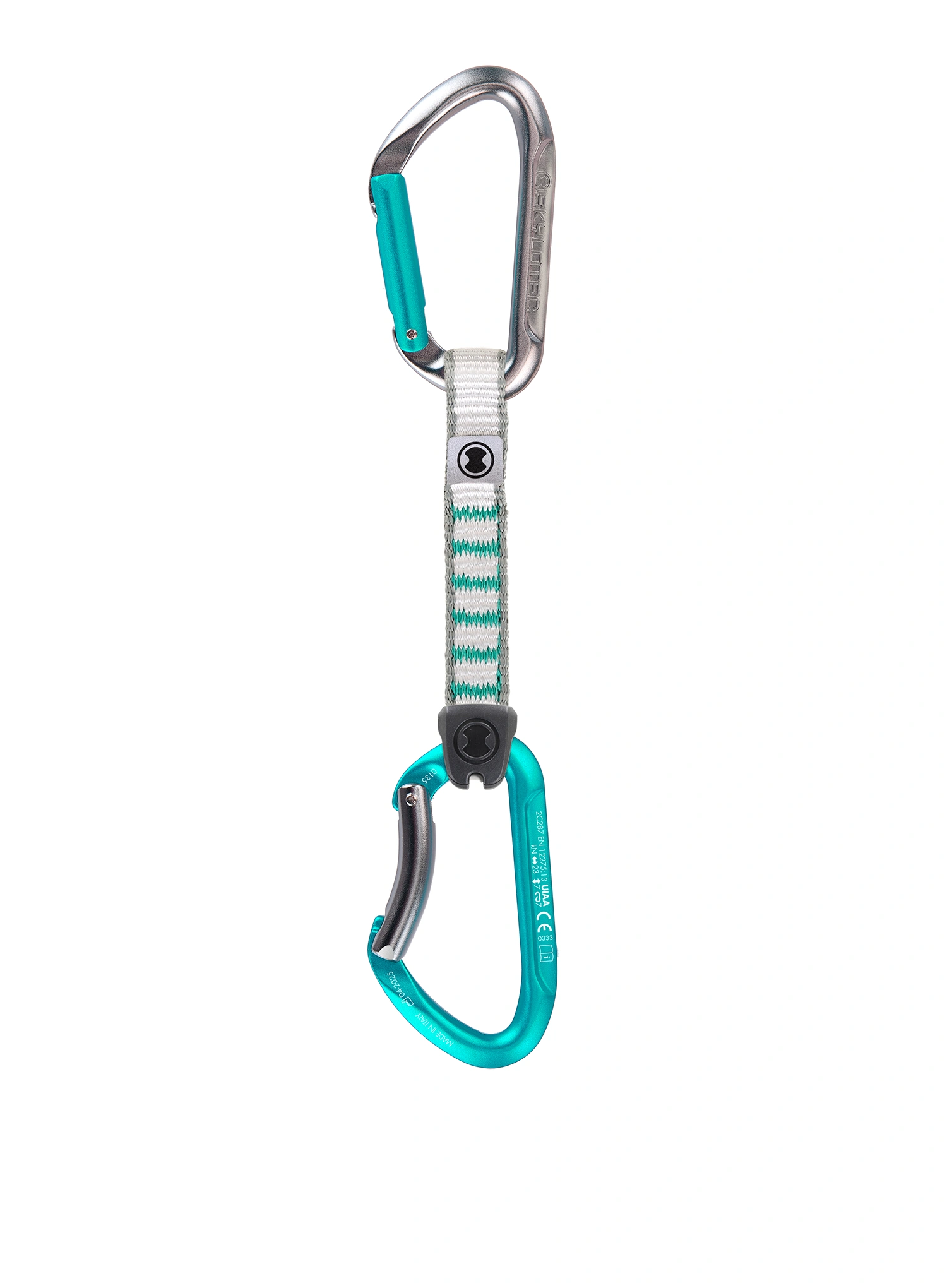 Lezecké expresky SKYLOTEC Salto NY - 6 Pack 12 cm - titanium/aquamarine