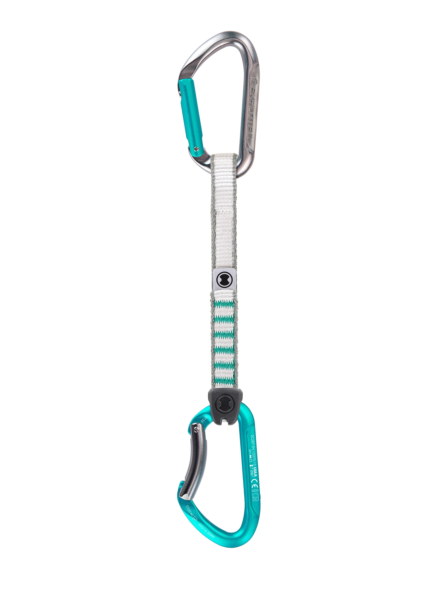 Lezecké expresky SKYLOTEC Salto NY - 6 Pack 17 cm - titanium/aquamarine