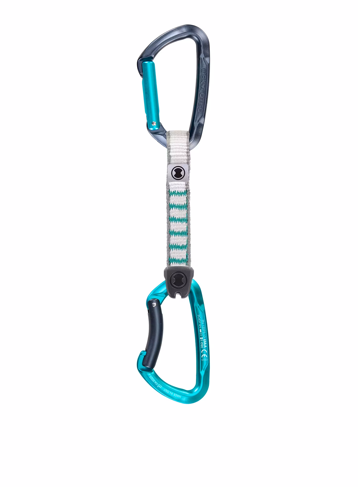 Lezecké expresky SKYLOTEC Lime Set NY - 6 Pack 12 cm - anthracite/aquamarine