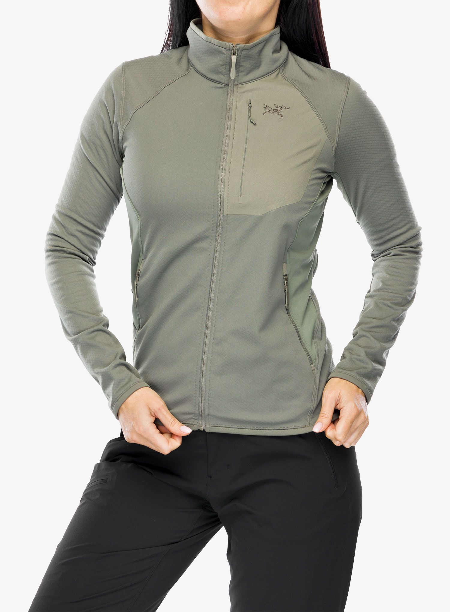 Dámska mikina bez kapucne Arcteryx Delta Jacket - forage