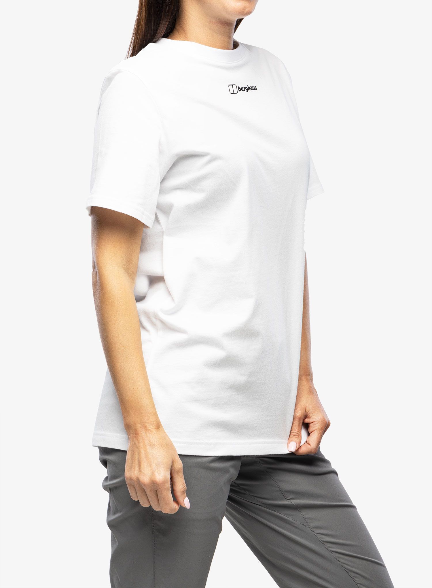 Bavlnené tričko dámske Berghaus Boyfriend Buttermere Ss Tee - pure white