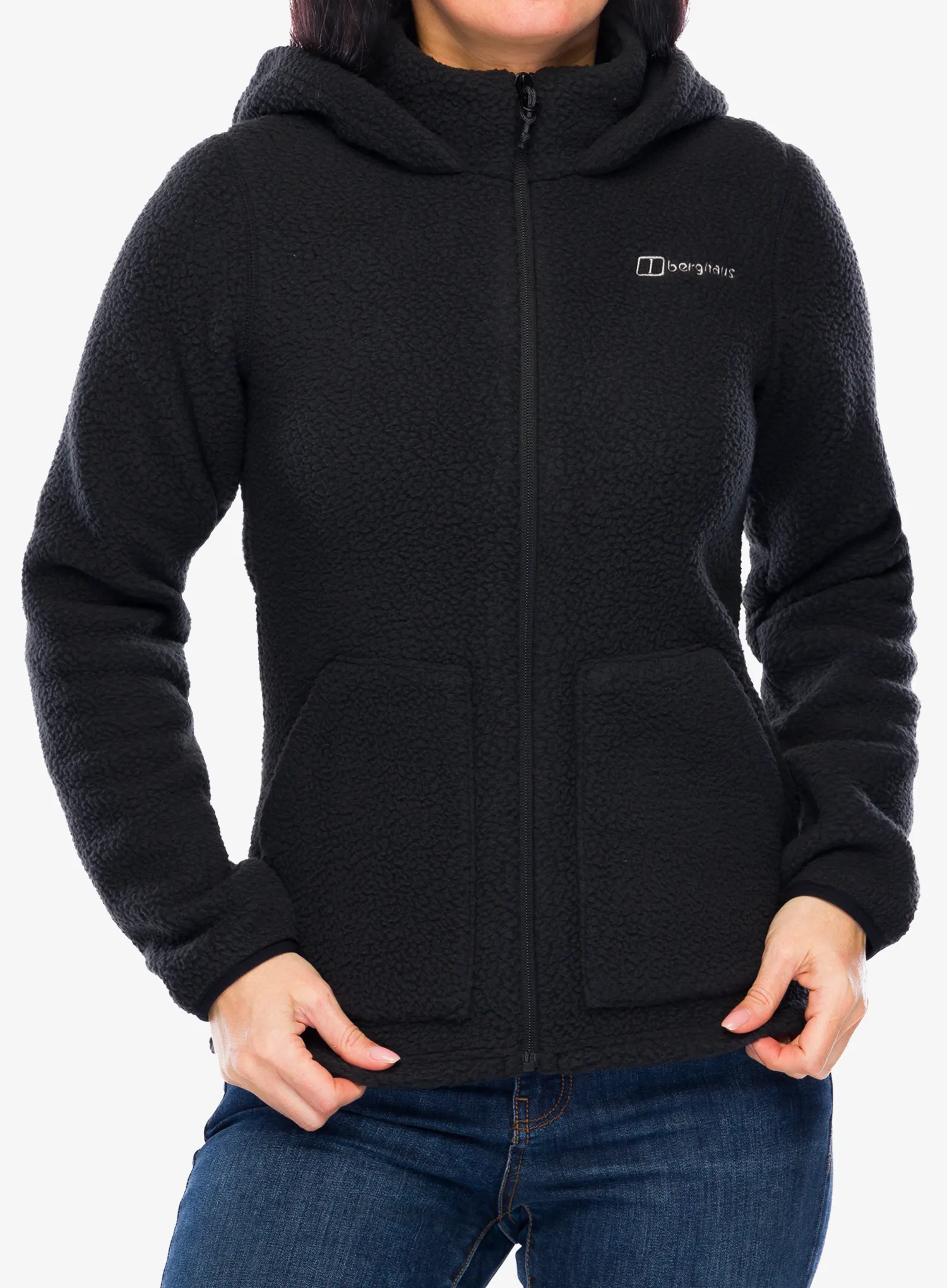 Dámska flísová mikina Berghaus Darria FZ Hooded Jacket - black/black