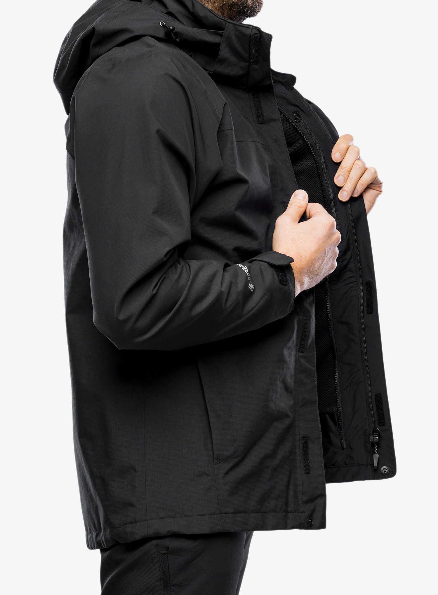 GORE TEX bunda Berghaus Hillwalker InterActive Jacket - black/black
