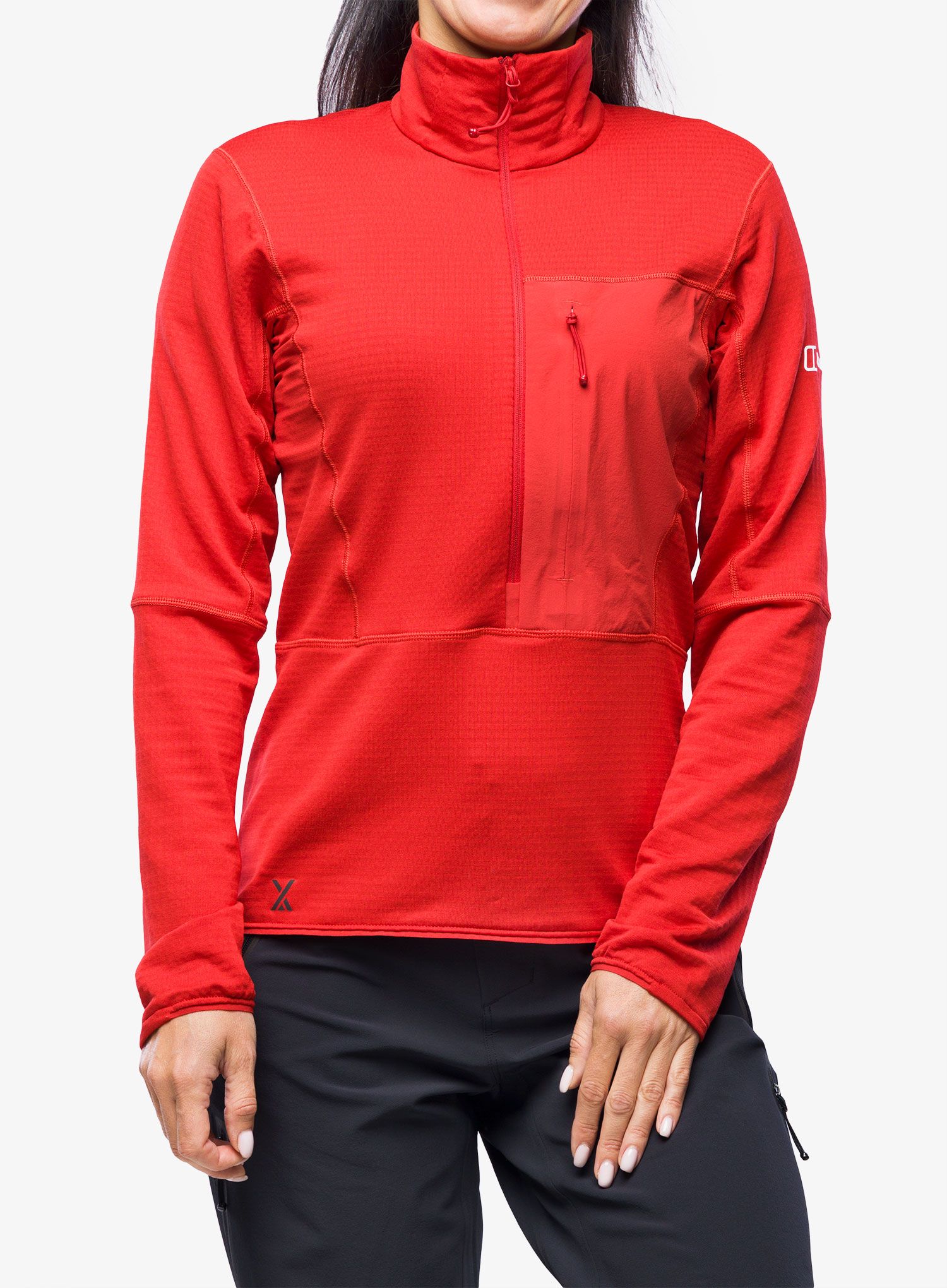 Flísová mikina dámska Berghaus MTN Arete LB HZ - haute red