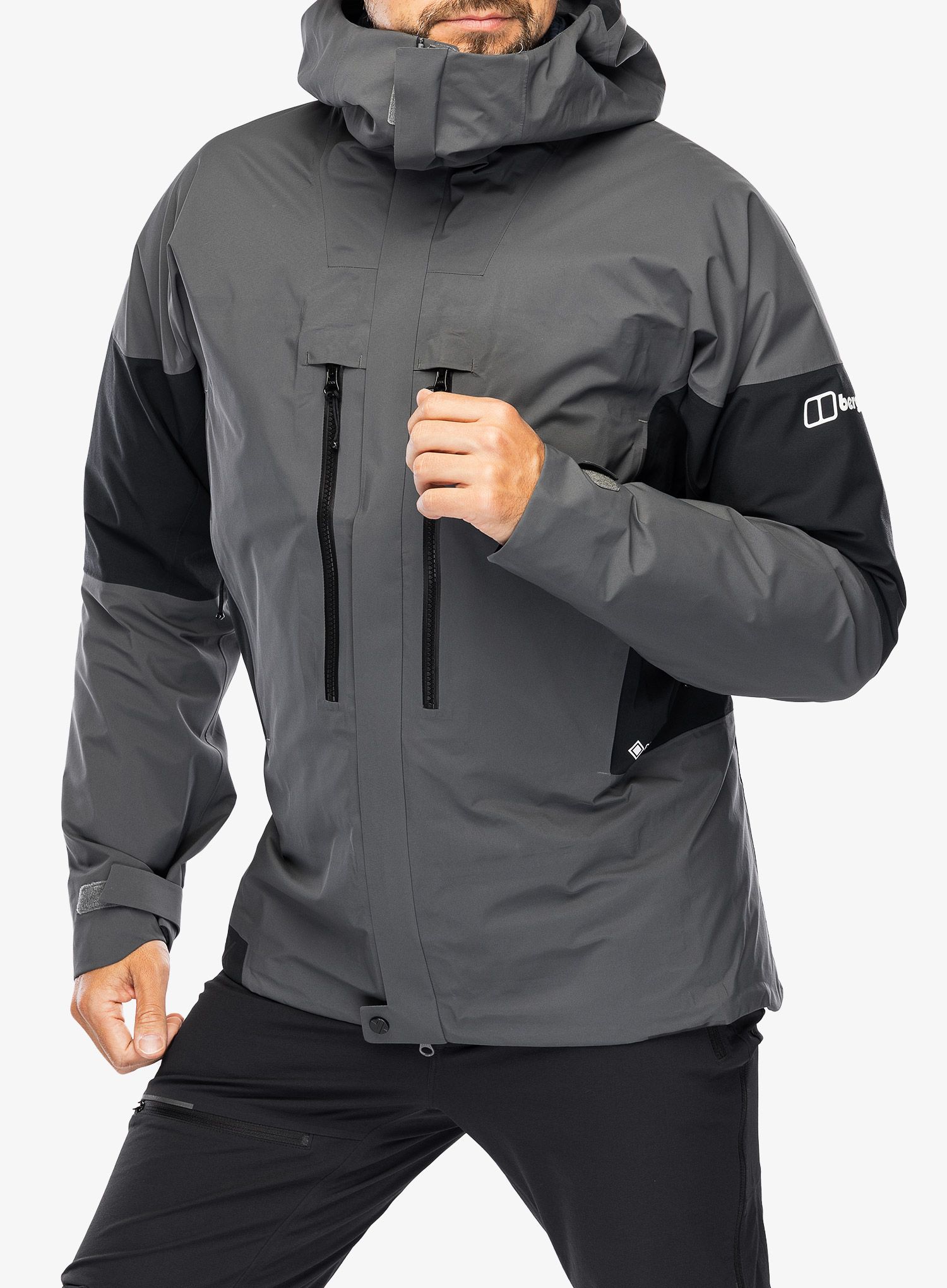 GORE TEX bunda Berghaus MTN Guide GTX Pro Jacket - grey pinstripe/jet black
