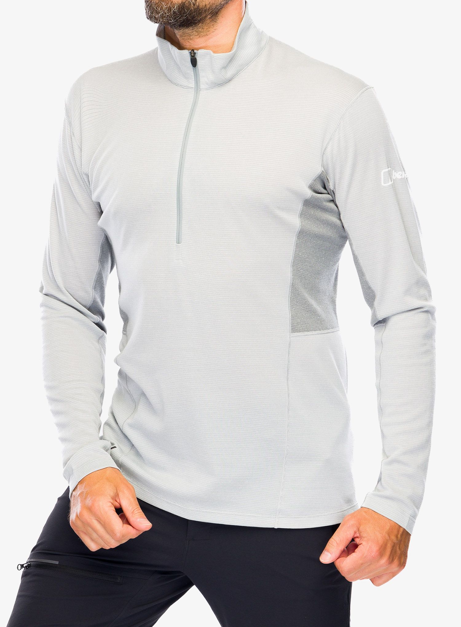 Mikina bez kapucne Berghaus MTN Guide LS HZ - monument/jet black