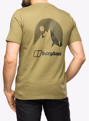 Tričko s potlačou Berghaus Mont Blanc MTN SS Tee - am light green
