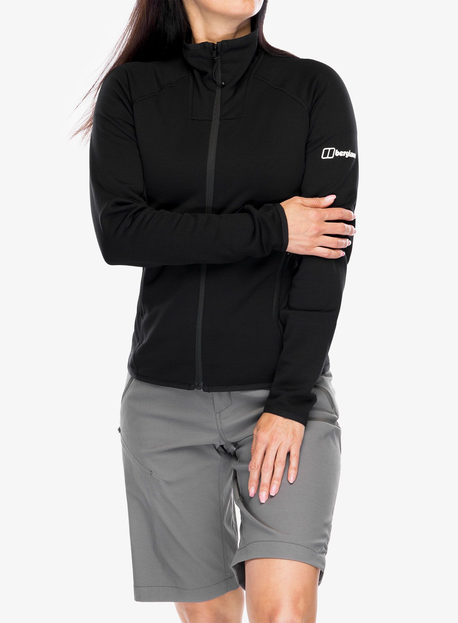 Flísová mikina dámska Berghaus Mtn Seeker ST JKT - black/black