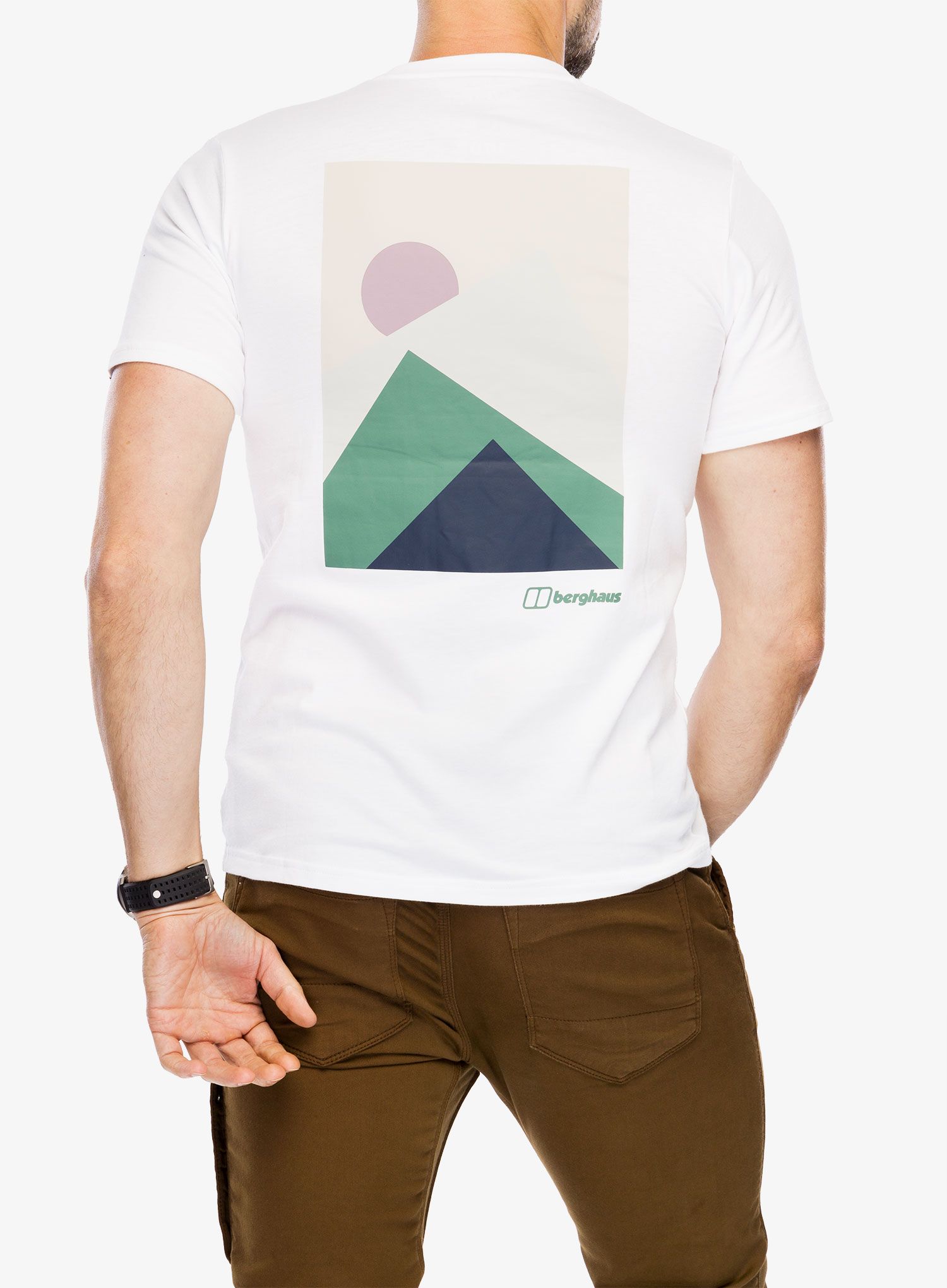 Tričko s potlačou Berghaus Mtn Silhouette SS Tee - pure white