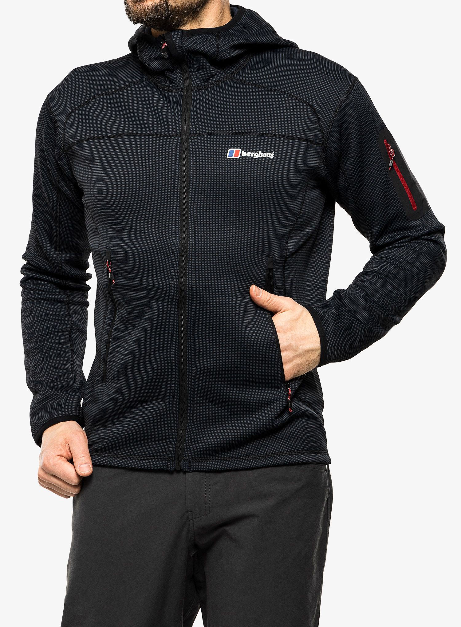 Flísová mikina Berghaus Pravitale MTN 2.0 Hooded Jacket - urb carbon/black