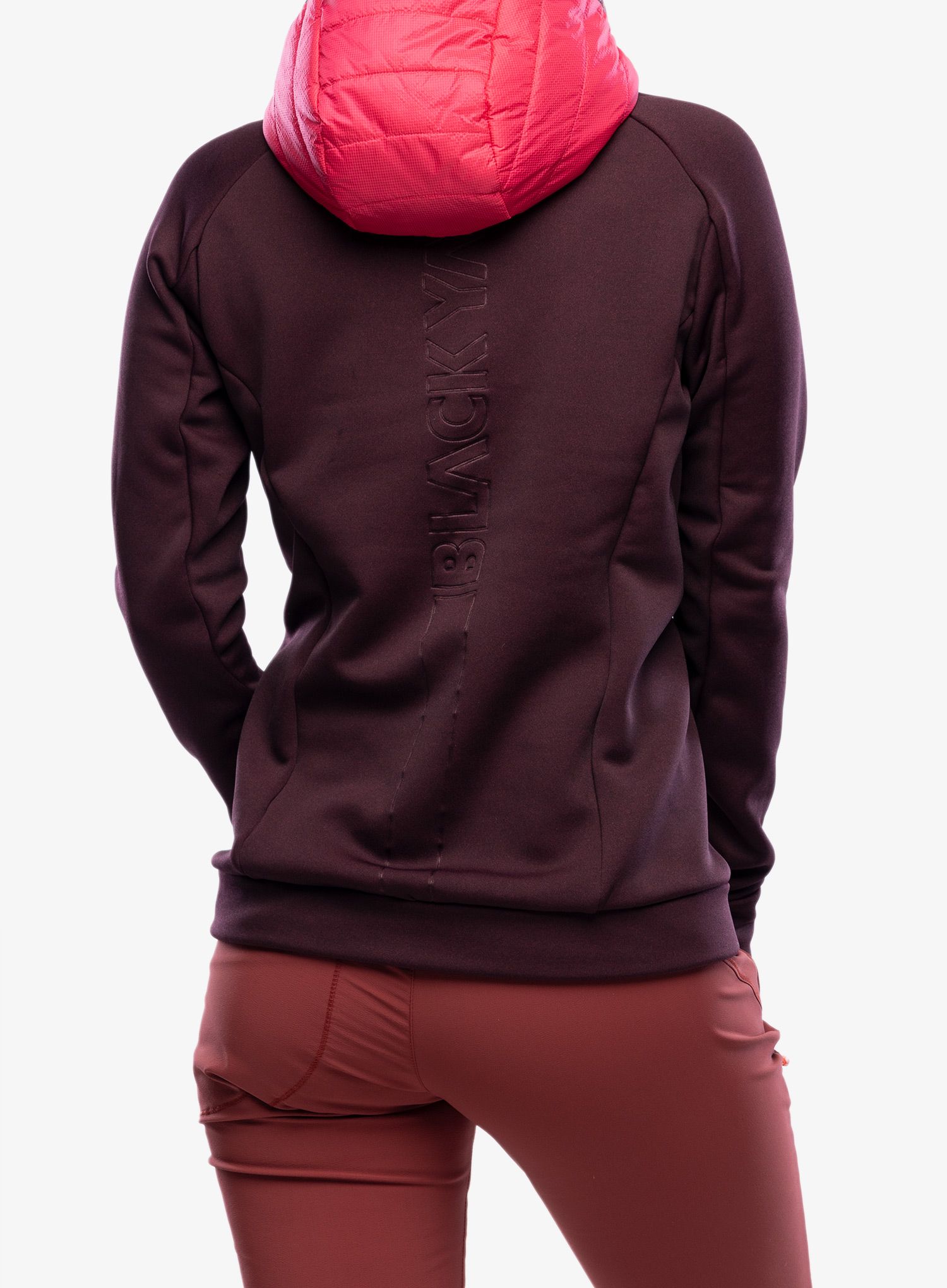 Dámska hybridná bunda dámska BlackYak Burlina Hoody - love potion