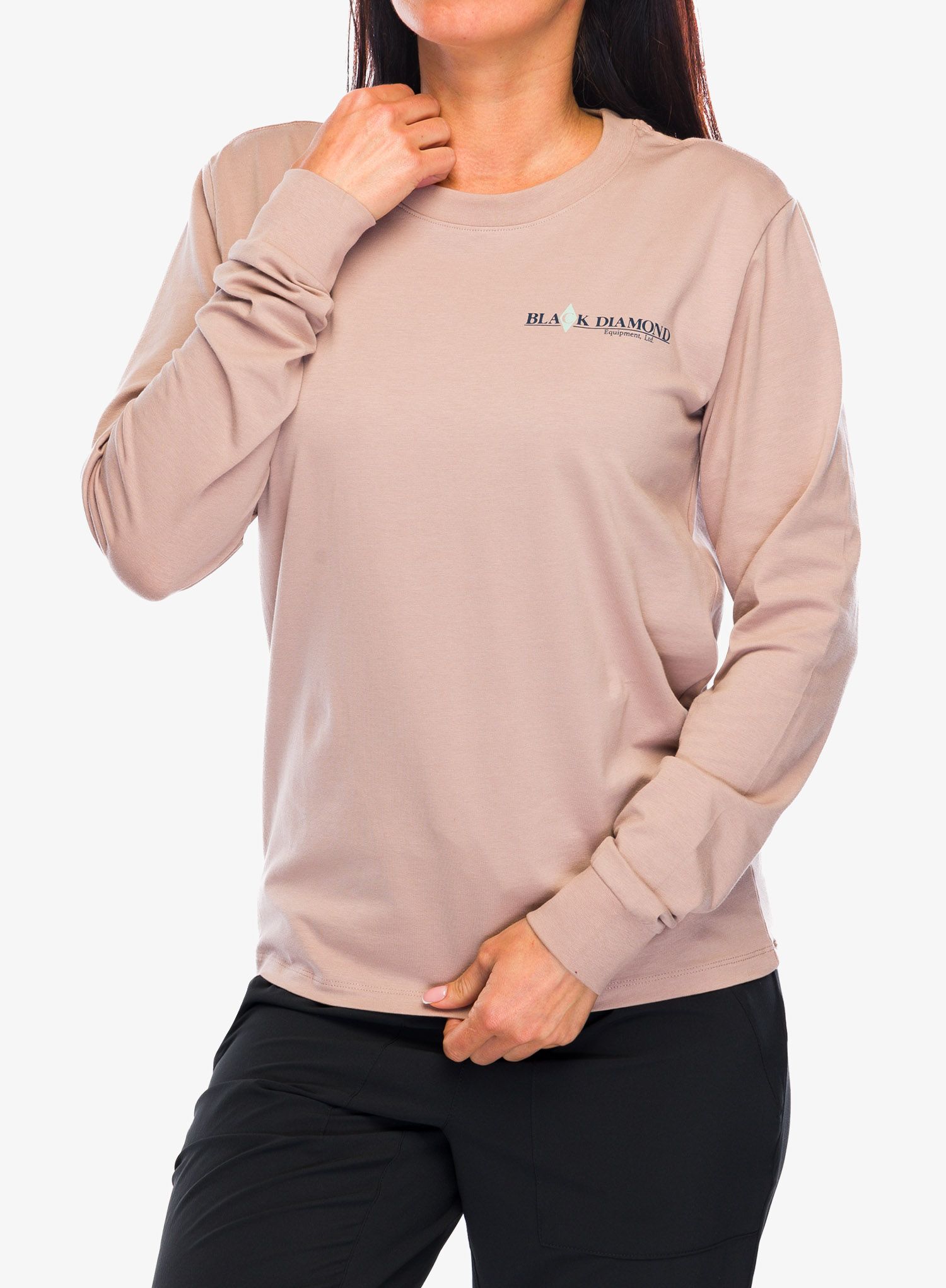 Longsleeve dámsky Black Diamond Heritage Wordmark LS Tee - pale mauve