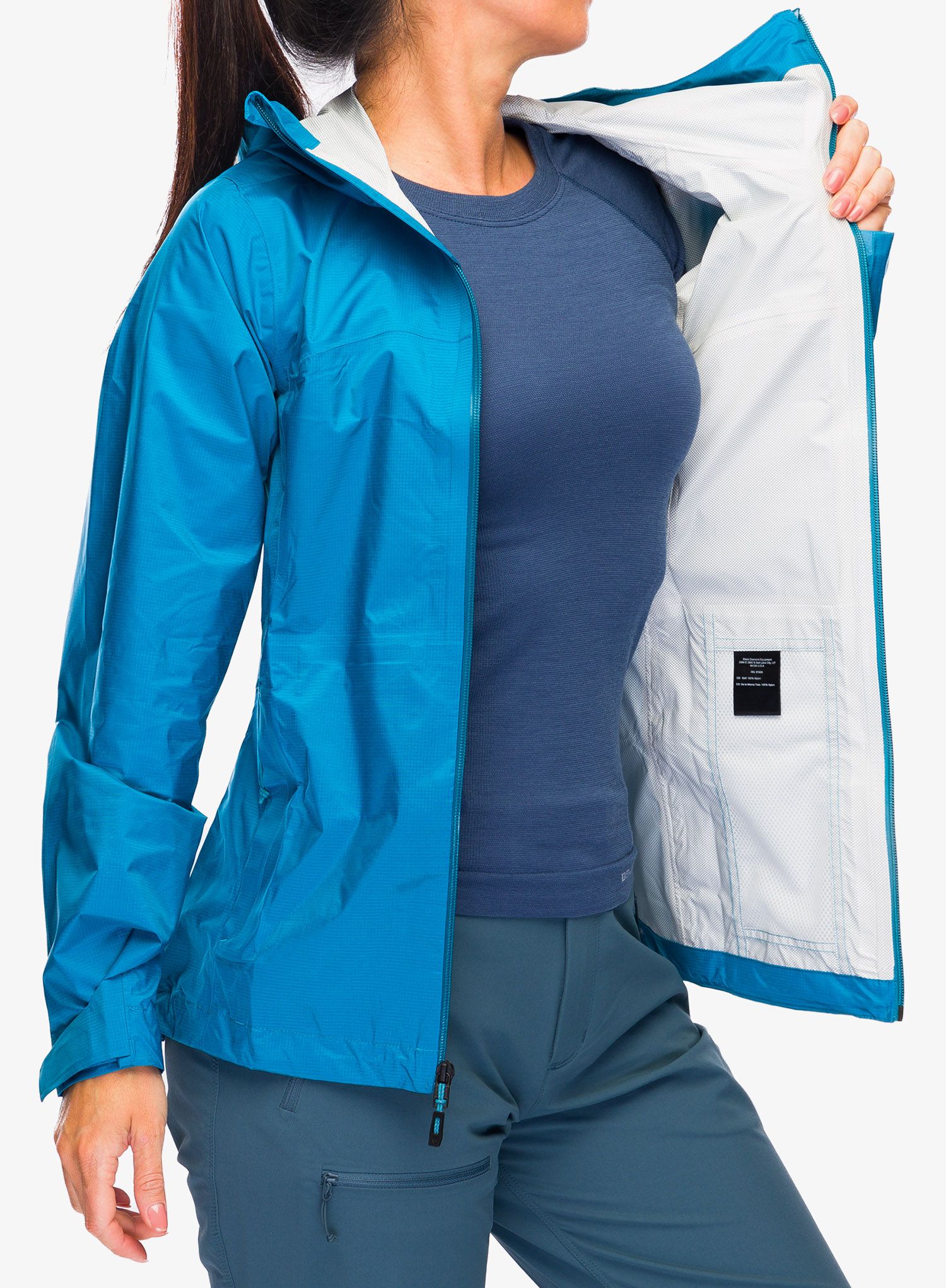 Bunda dámska Black Diamond Treeline Rain Shell - azul