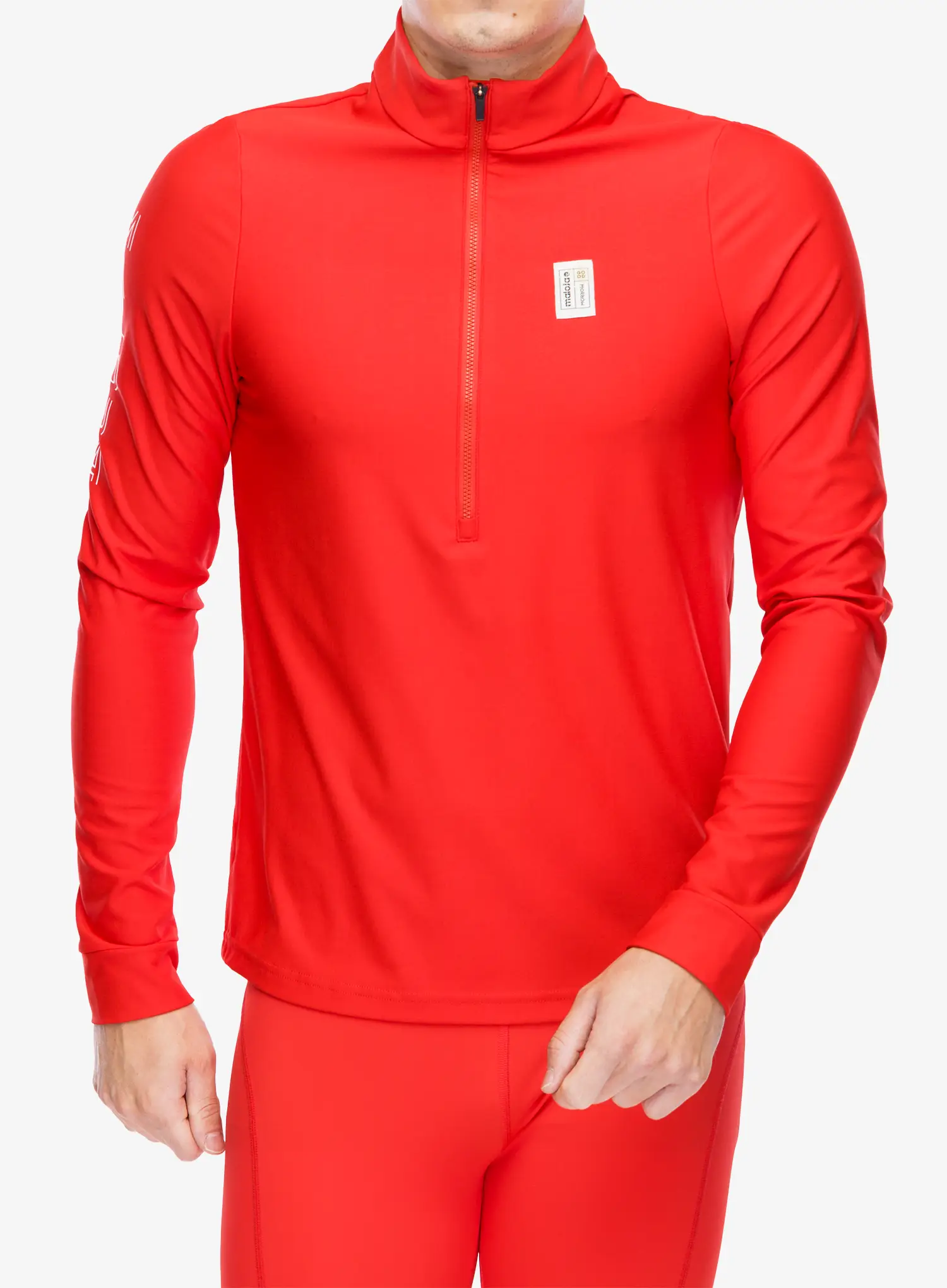 Mikina bez kapucne Maloja Goldammer - fire red