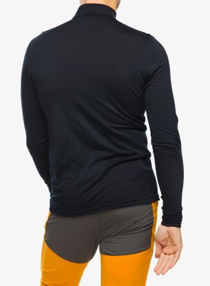 Funkčné tričko Odlo Merino 200 BL Top Turtle Neck LS Half Zip - black