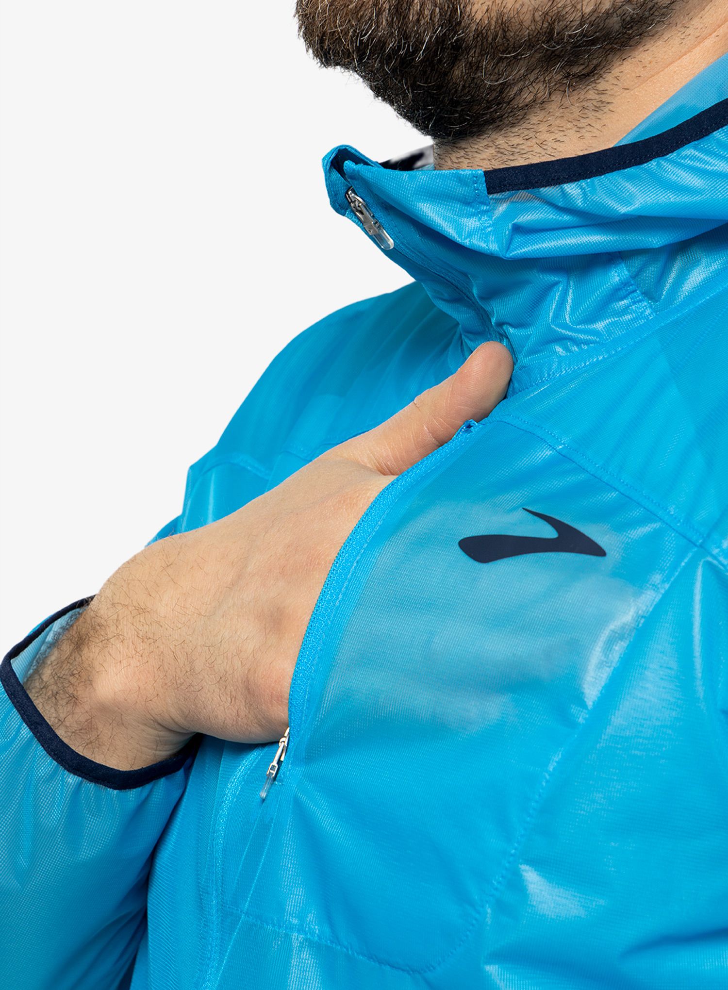 Bežecká bunda Brooks All Altitude Jacket - spring break/navy