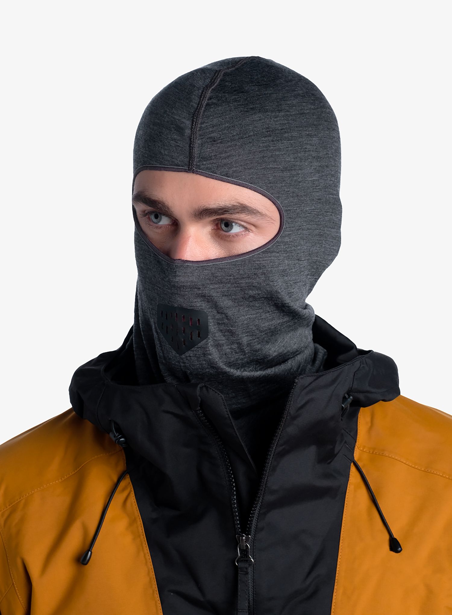 Kukla Buff Lightweight Merino Wool Balaclava - solid grey