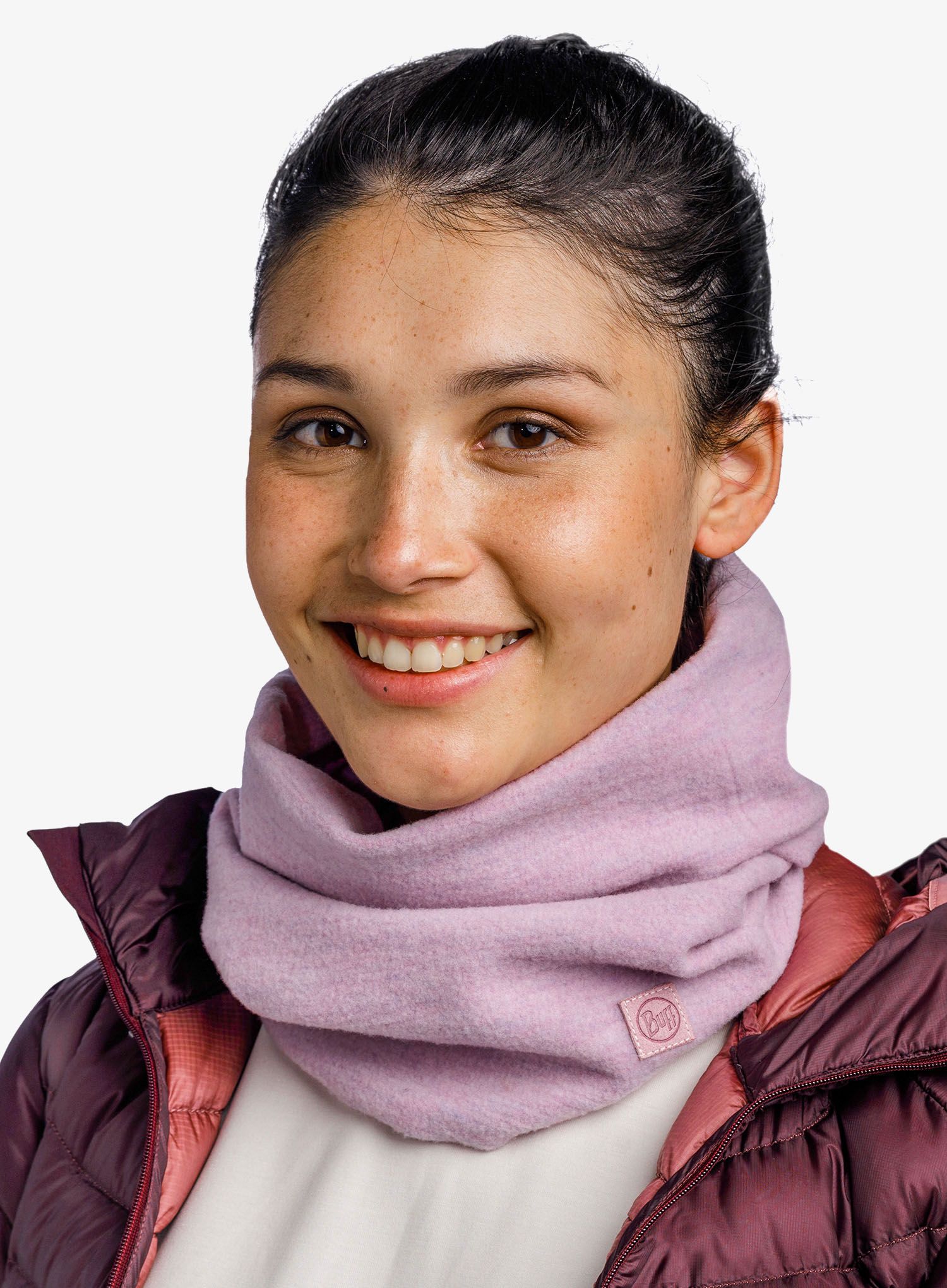 Nákrčník Buff Merino Fleece - solid lilac sand