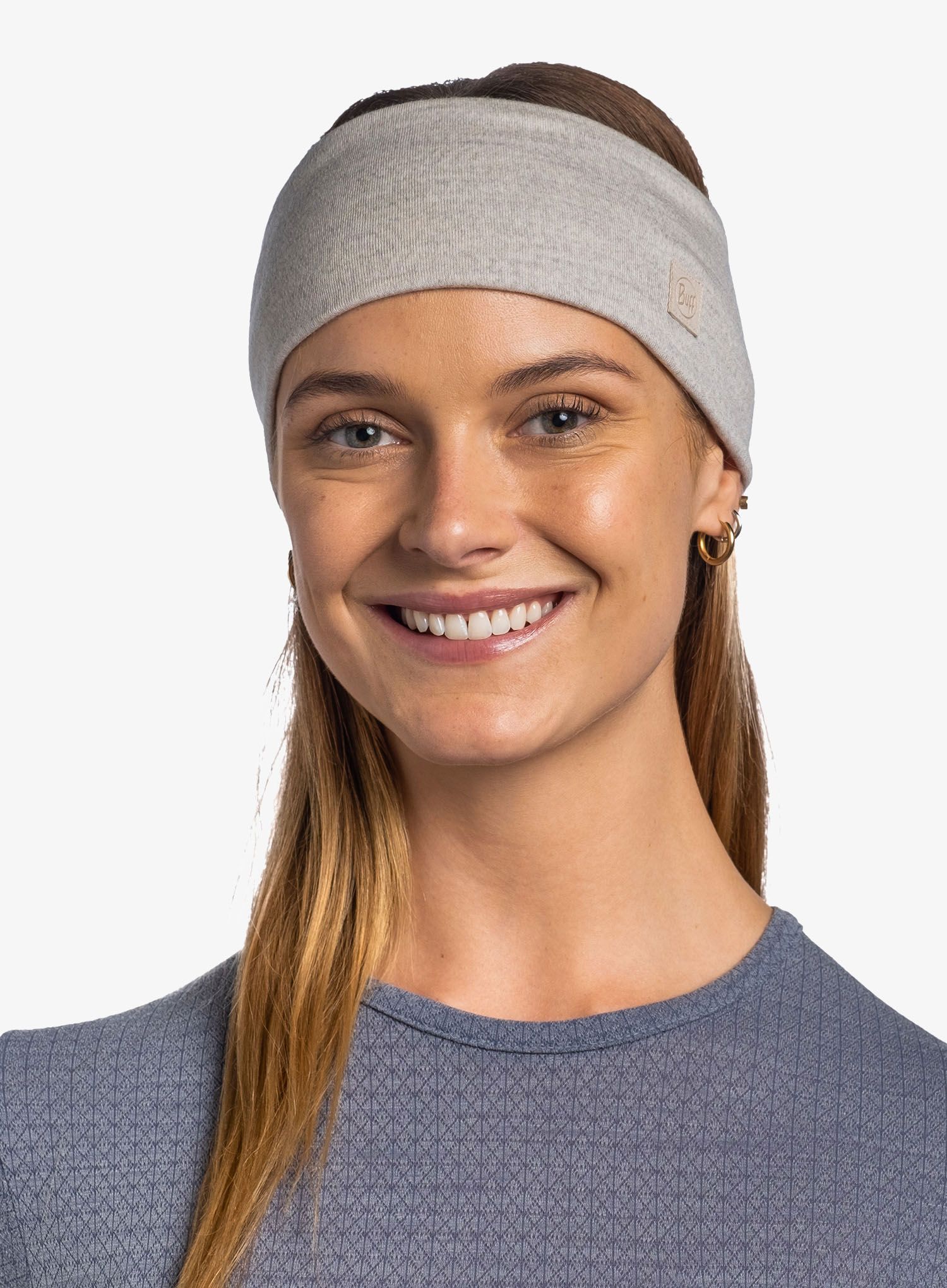 Čelenka Buff Merino Wide Headband - solid cloud