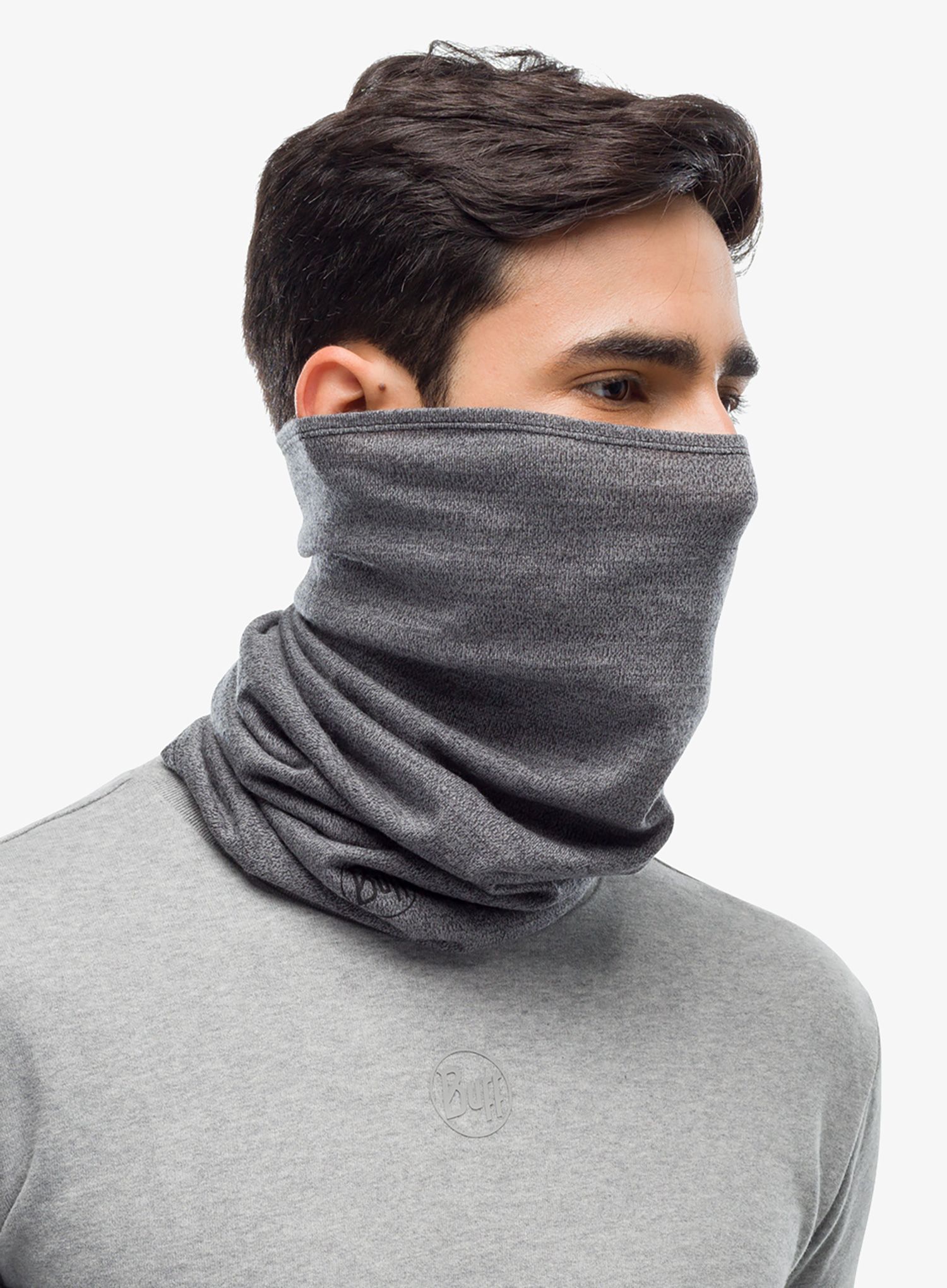 Multifunkčná šatka Buff Midweight Merino Wool - light grey melange