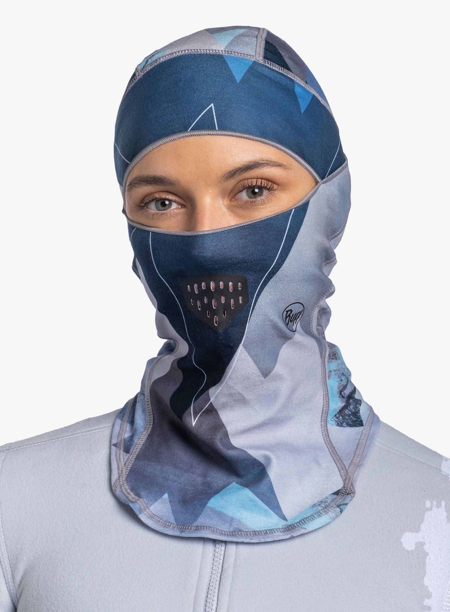 Kukla Buff Thermonet Hinged Balaclava - synth blue