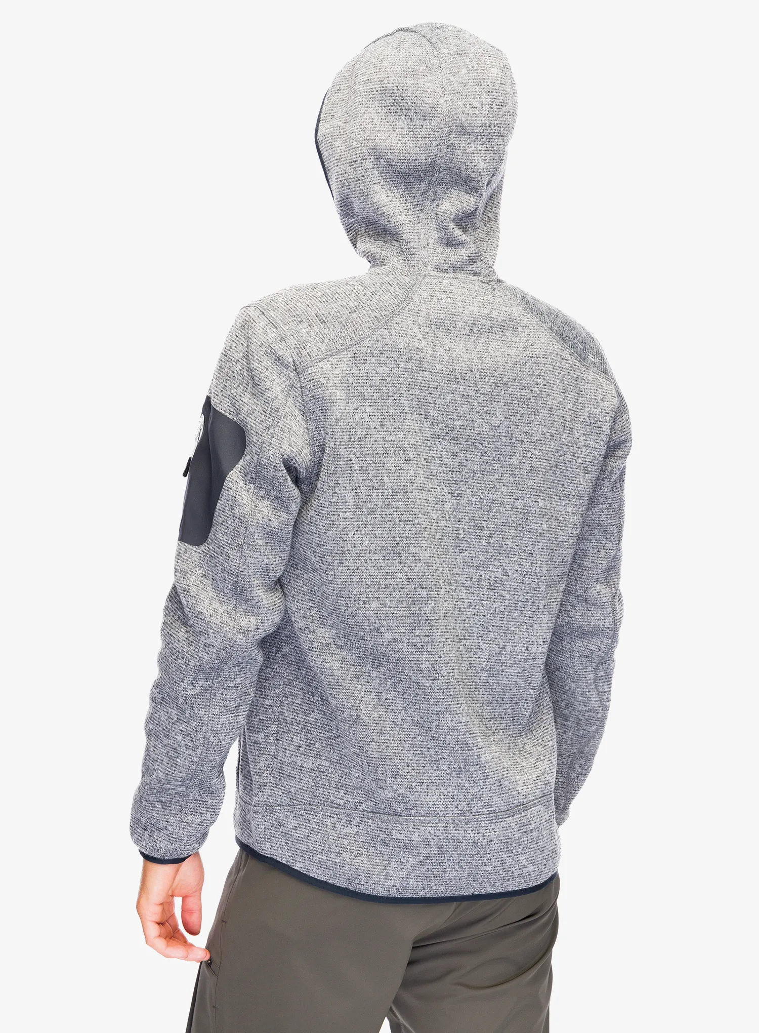 Flísová bunda CMP Borgis Fix Hood Jacket - ice/titanio/nero